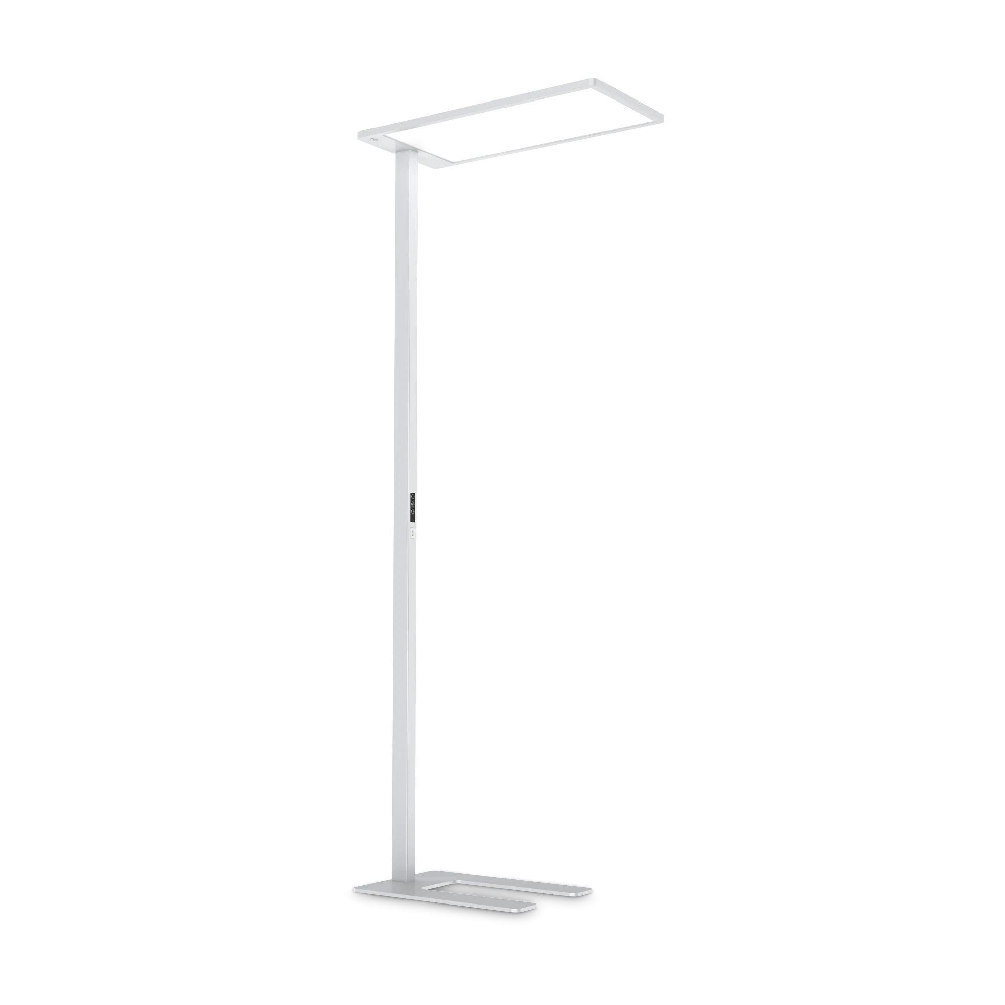 Lámpara de pie Ideal Lux Comfort blanco cristal LED 76W regulable 195cm 4000K