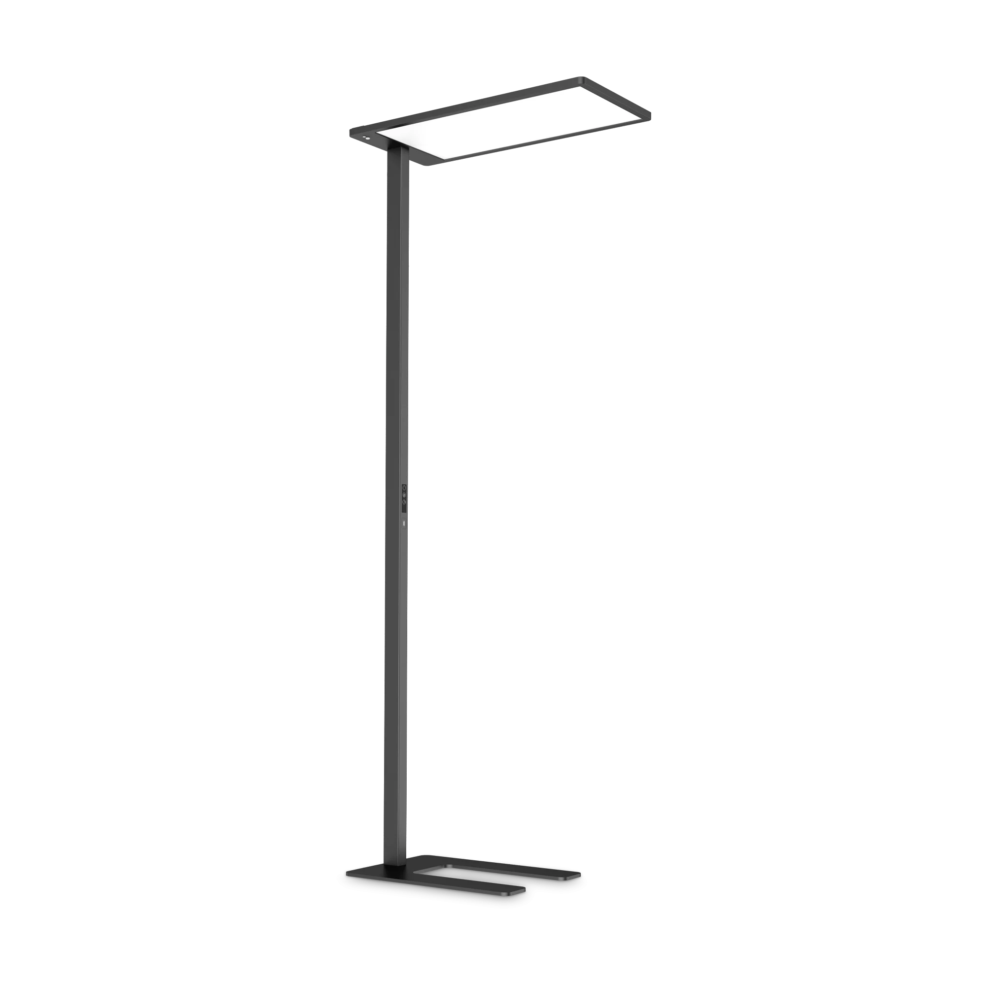 Lámpara de pie Ideal Lux Comfort negro cristal LED 76W regulable 195cm 4000K