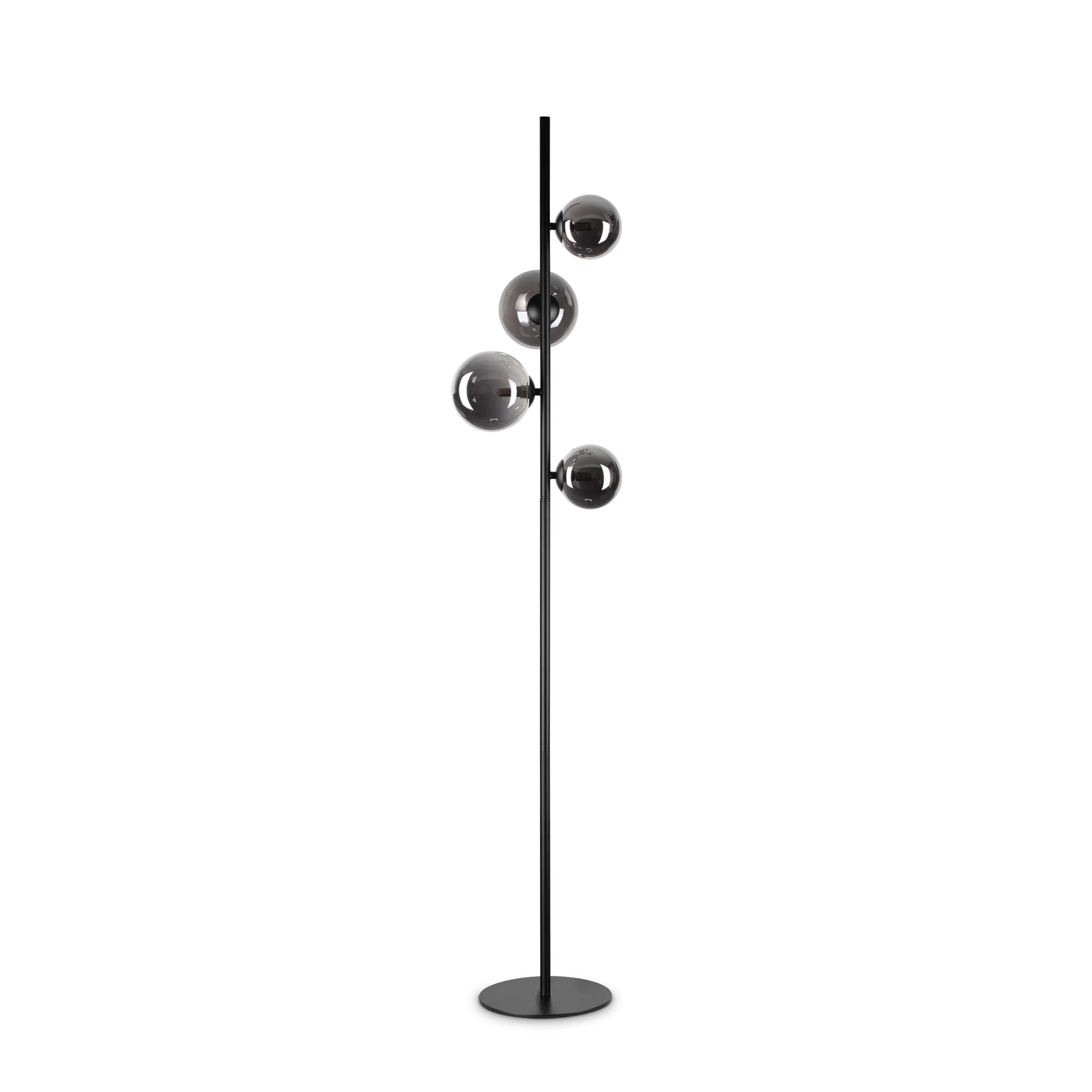 Lámpara de pie Ideal Lux Perlage fumé cristal 4 luces 60W 164cm