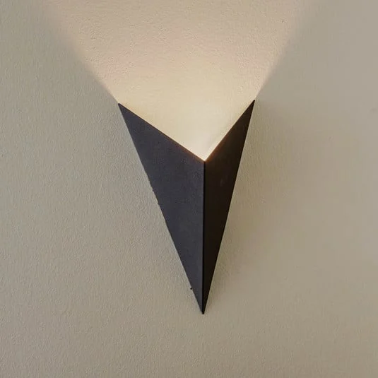 Aplique de pared forma 4, negro, 19 x 30 cm
