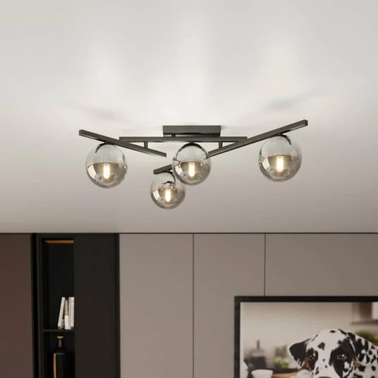 Lámpara de techo Smart, negro/grafito, 4 luces