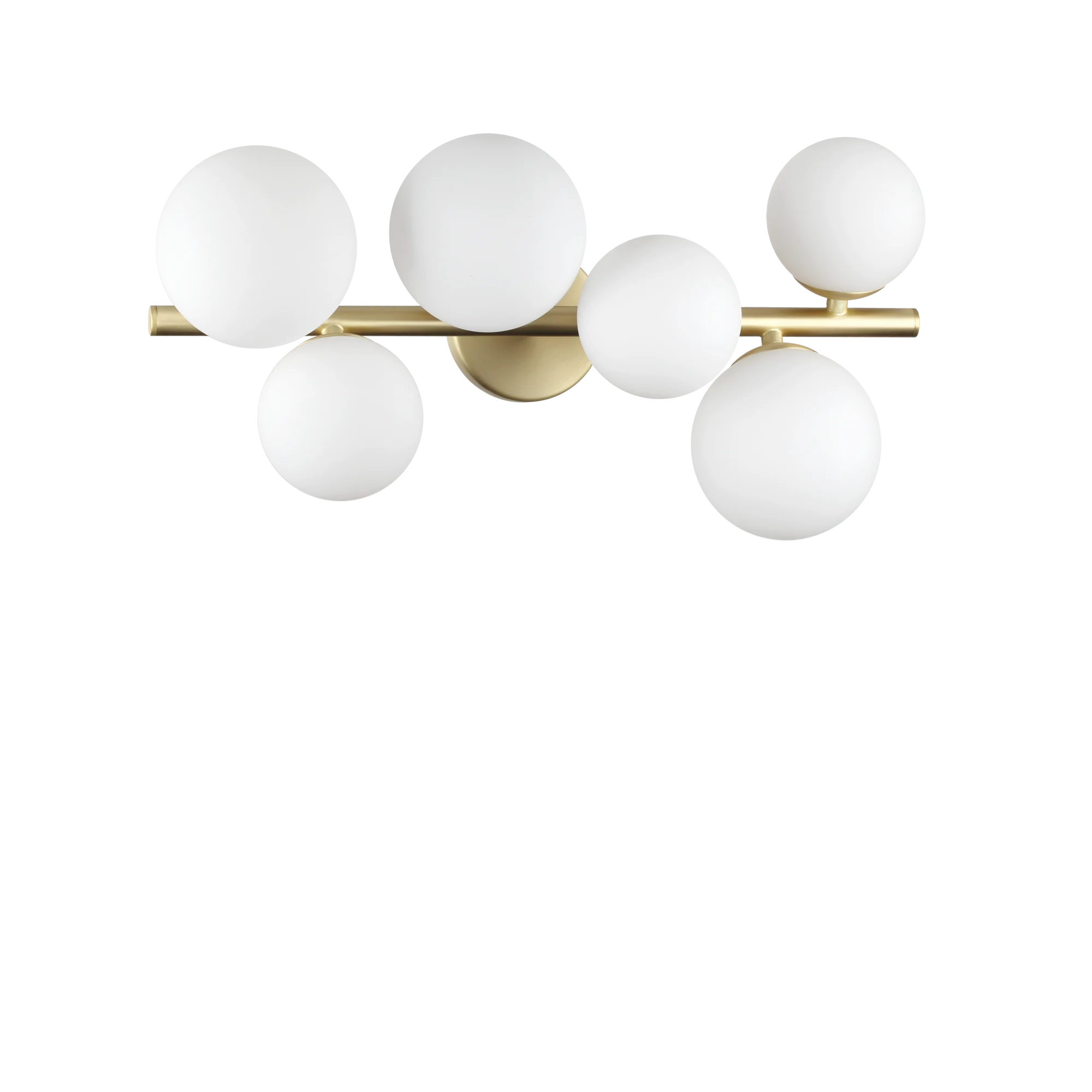 Plafón de techo Ideal Lux Perlage blanco cristal 6 luces 90W 49cm