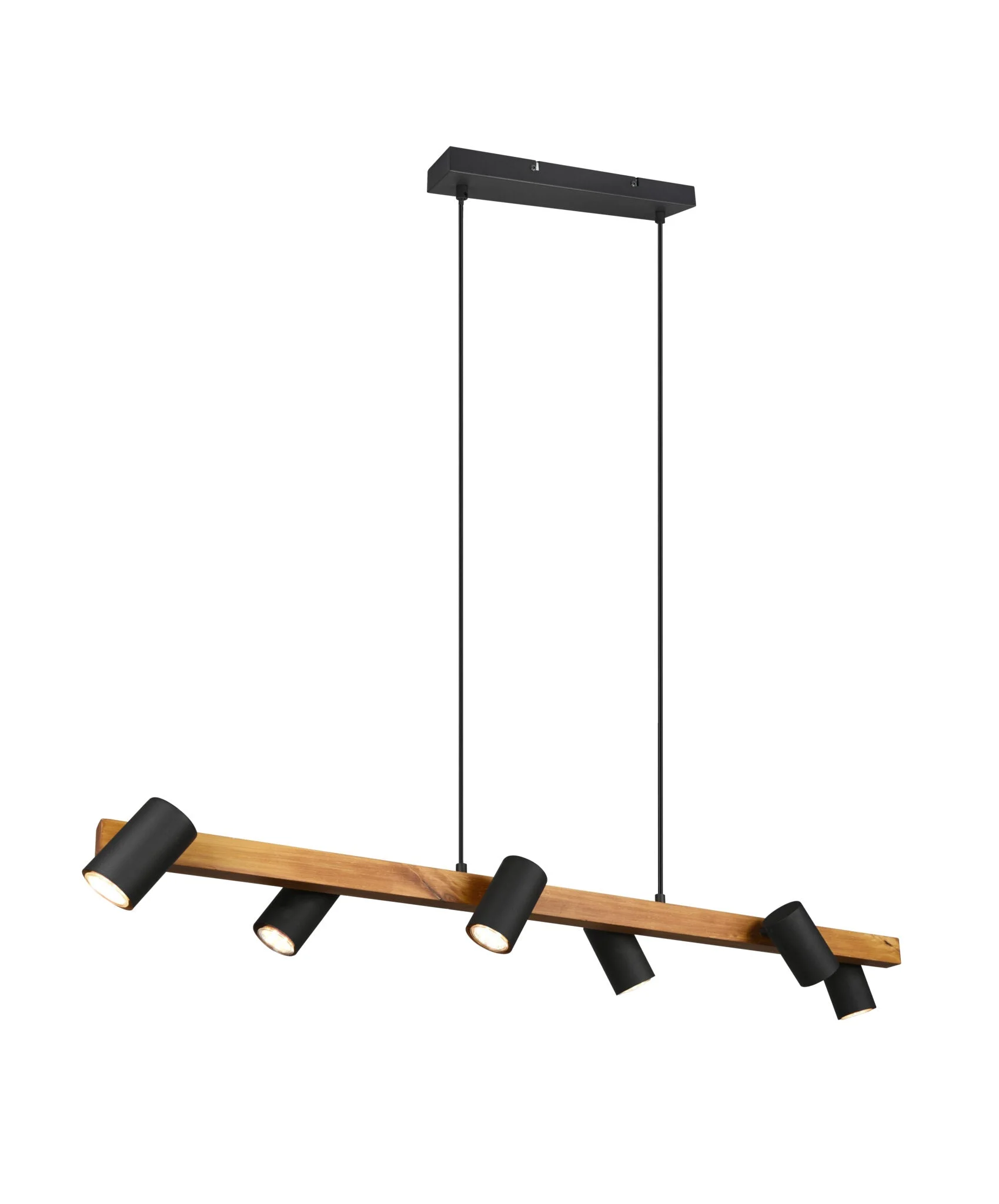 Lámpara de techo colgante Trio Marley 6 luces negro mate 150cm 3