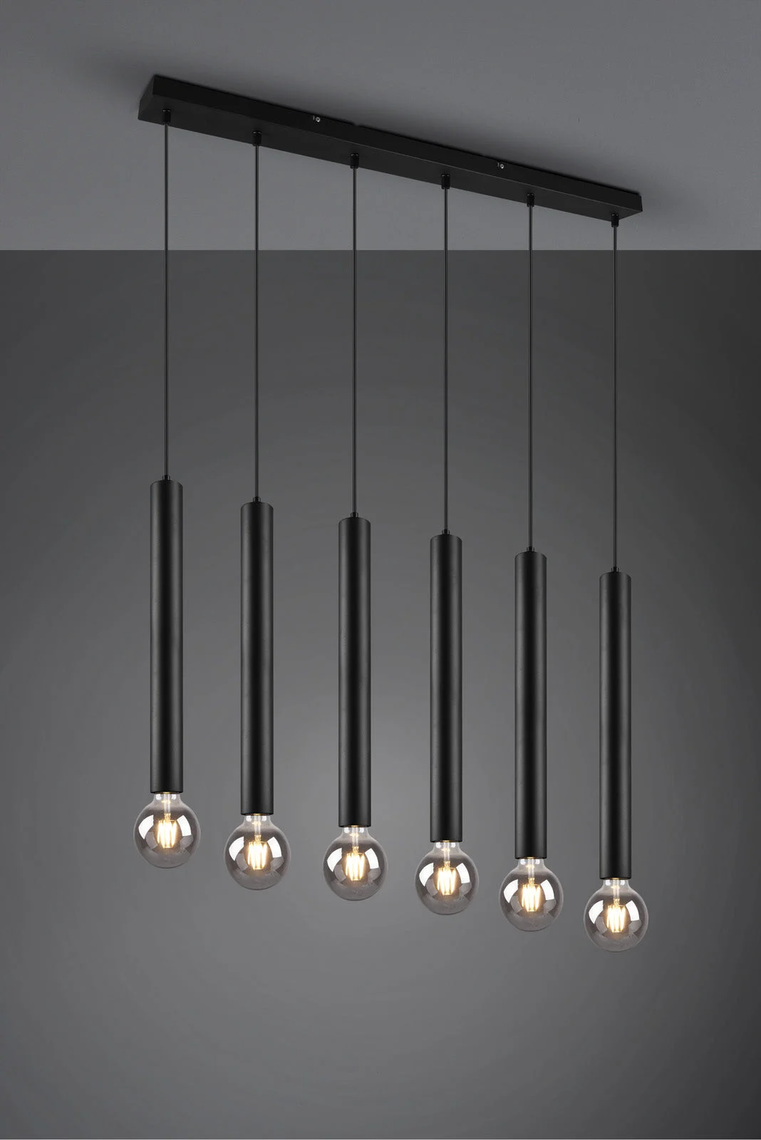 Trio Clermont Lámpara de techo colgante metal negro mate 313400632
