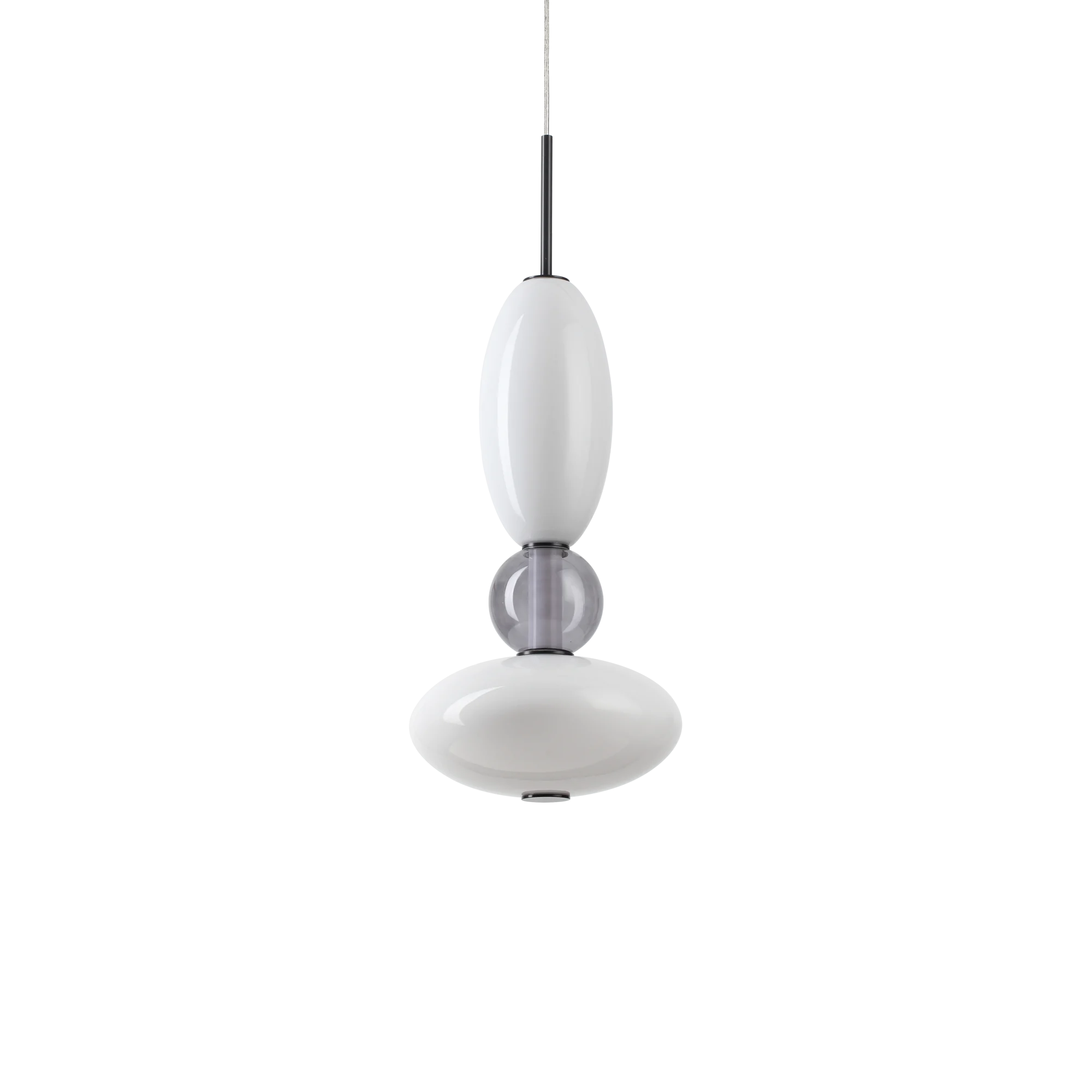 Lámpara colgante Ideal Lux Lumiere blanco cristal LED 27W Ø28cm
