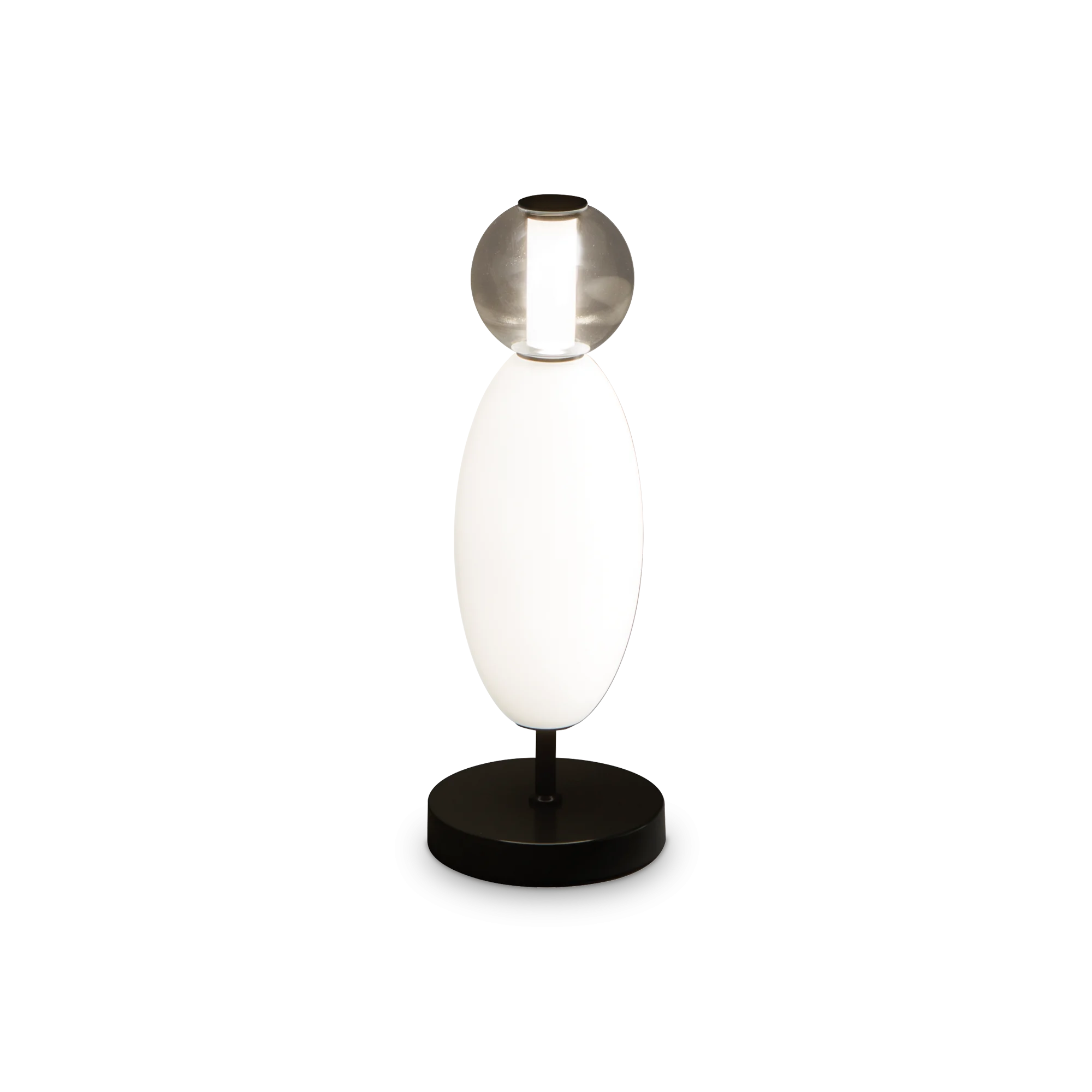 Lámpara de sobremesa Ideal Lux Lumiere blanco cristal LED 18W Ø18cm