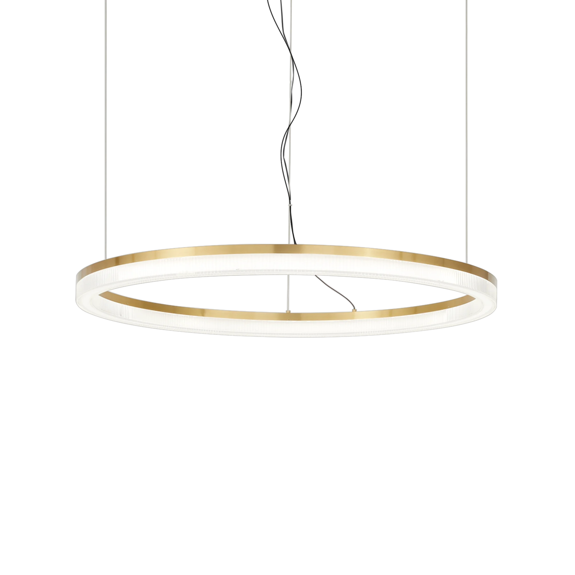 Lámpara colgante Ideal Lux Crown latón cristal LED 43W Ø80cm