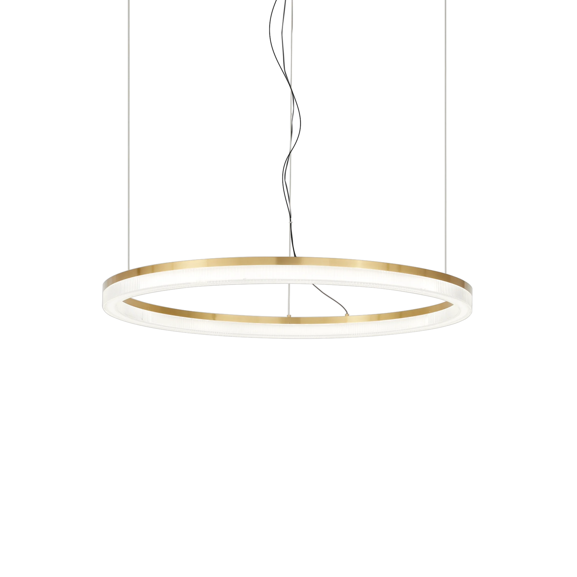 Lámpara colgante Ideal Lux Crown latón cristal LED 31W Ø60cm