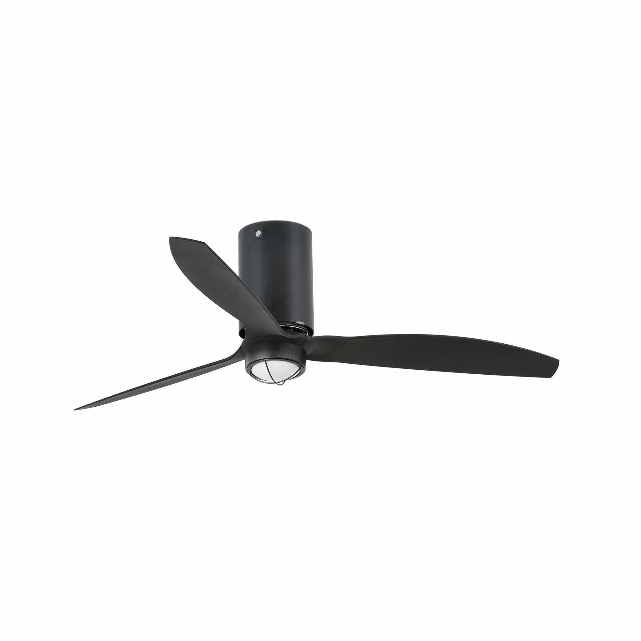 Ventilador de techo con luz Faro Mini motor DC LED negro mate 3000K Ø128cm 3 palas 32043-10