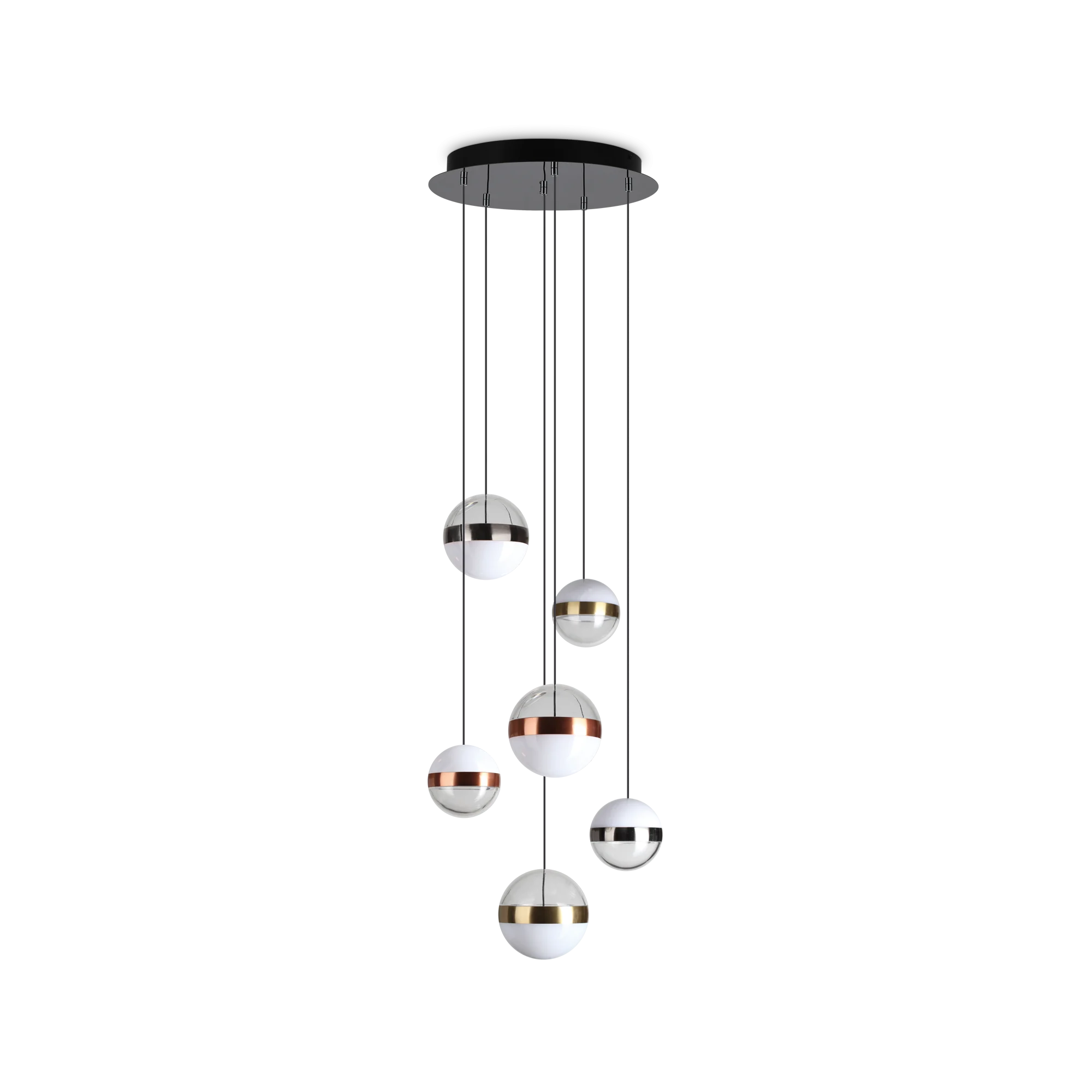 Lámpara colgante Ideal Lux Galaxy blanco LED 6 luces 58W Ø40cm