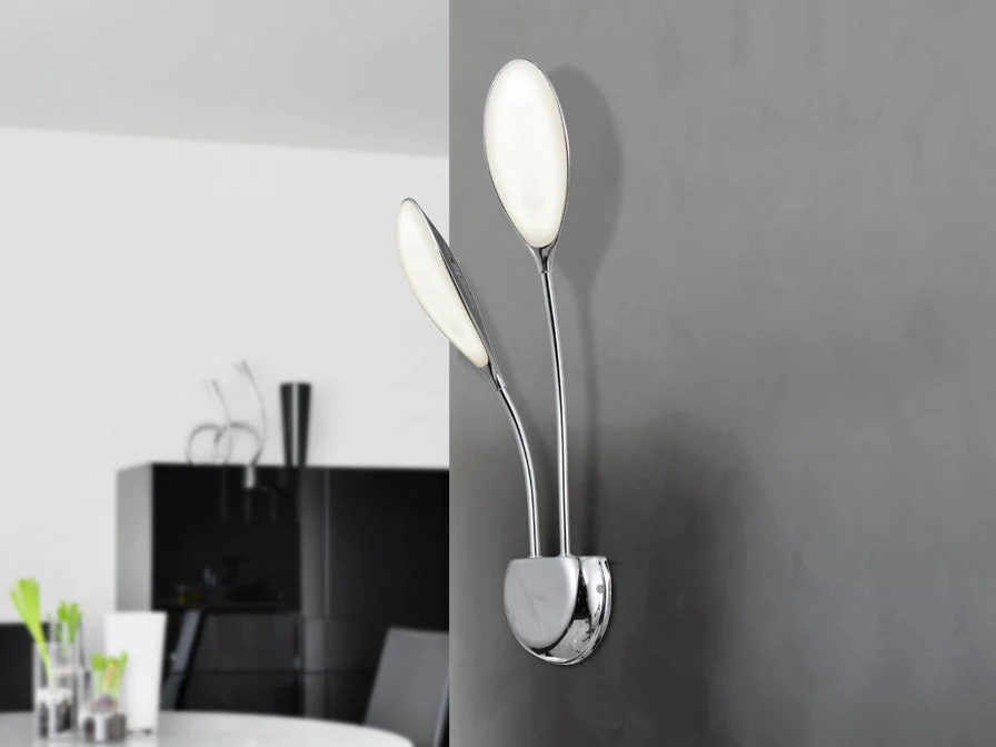 Lámpara aplique de pared Schuller Lucila LED 2 luces cromo 4000K