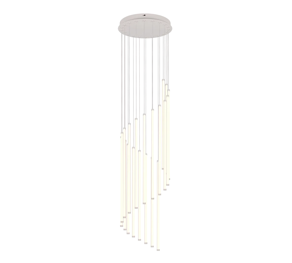 Lámpara colgante Baxter Trio gris cálido 20 luces LED 2300K Ø37cm 70W 330632076