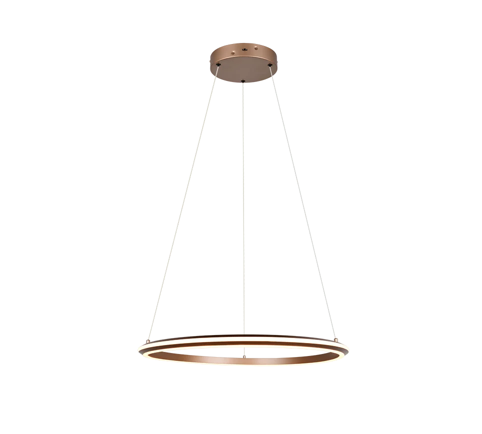 Lámpara colgante Trio Amador coffee LED 2300K Ø75cm 48W 331019165