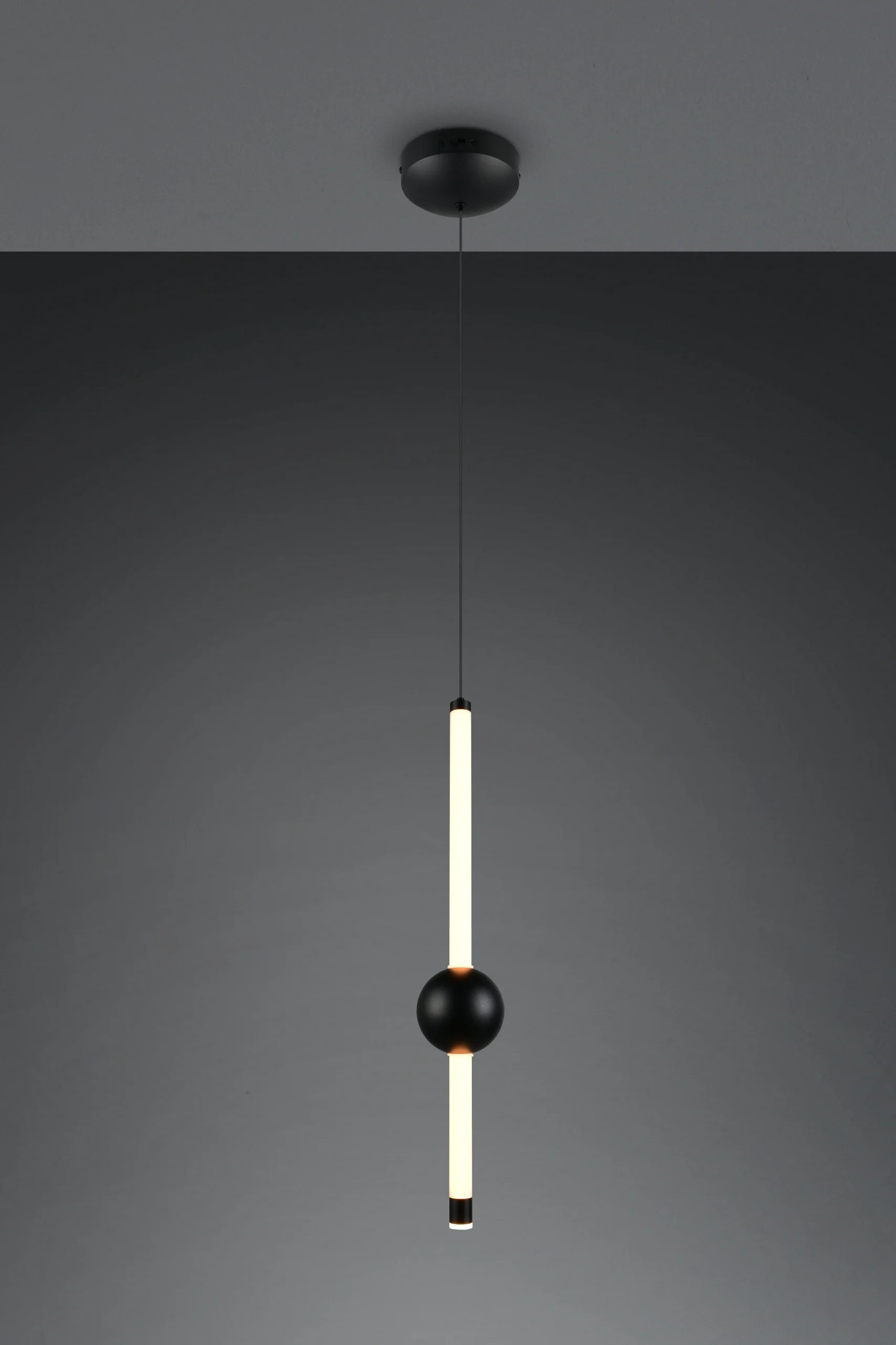 Lámpara de techo colgante Trio Melita LED negro mate 150cm 331510132