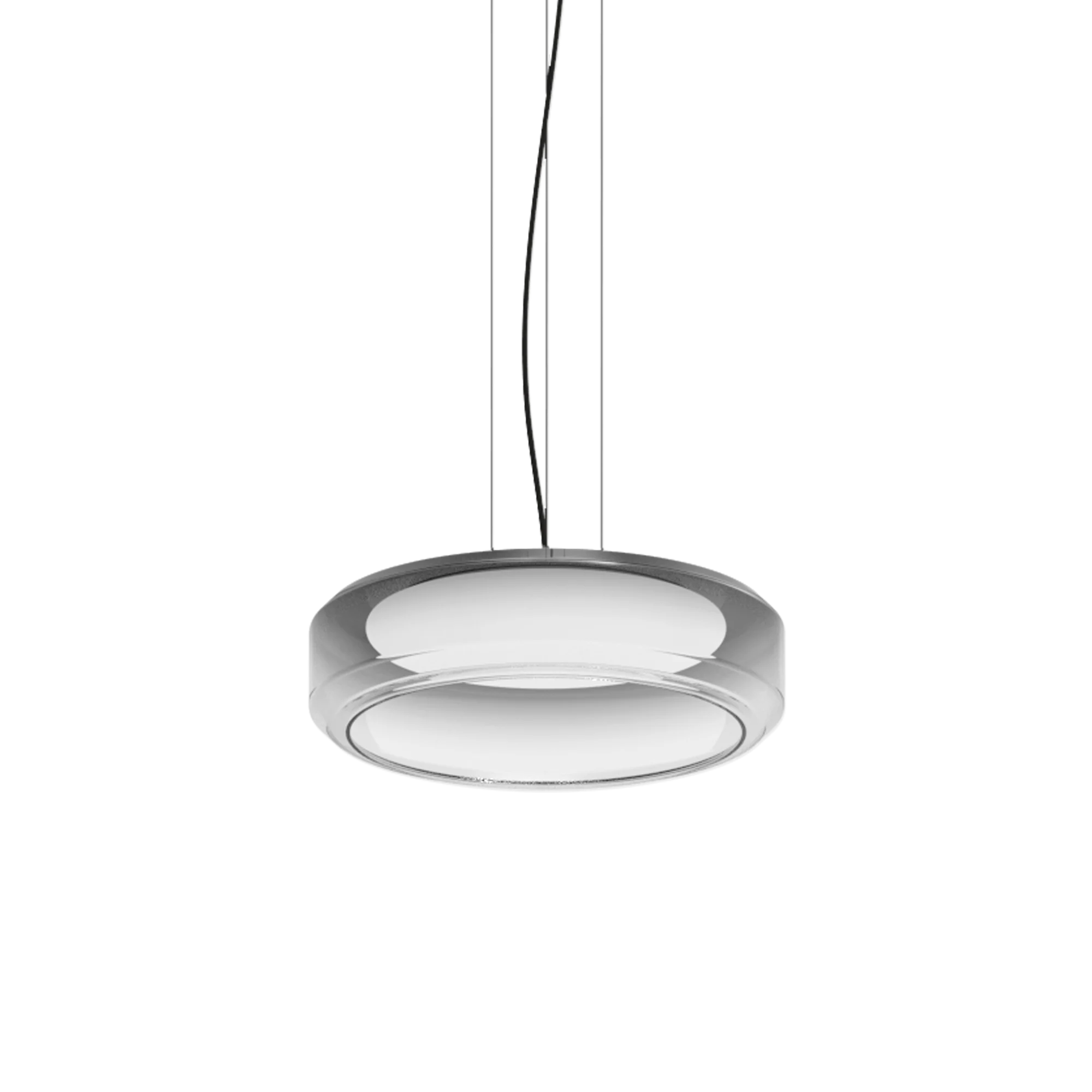 Lámpara colgante Ideal Lux Topico fumé cristal LED 28W Ø45cm