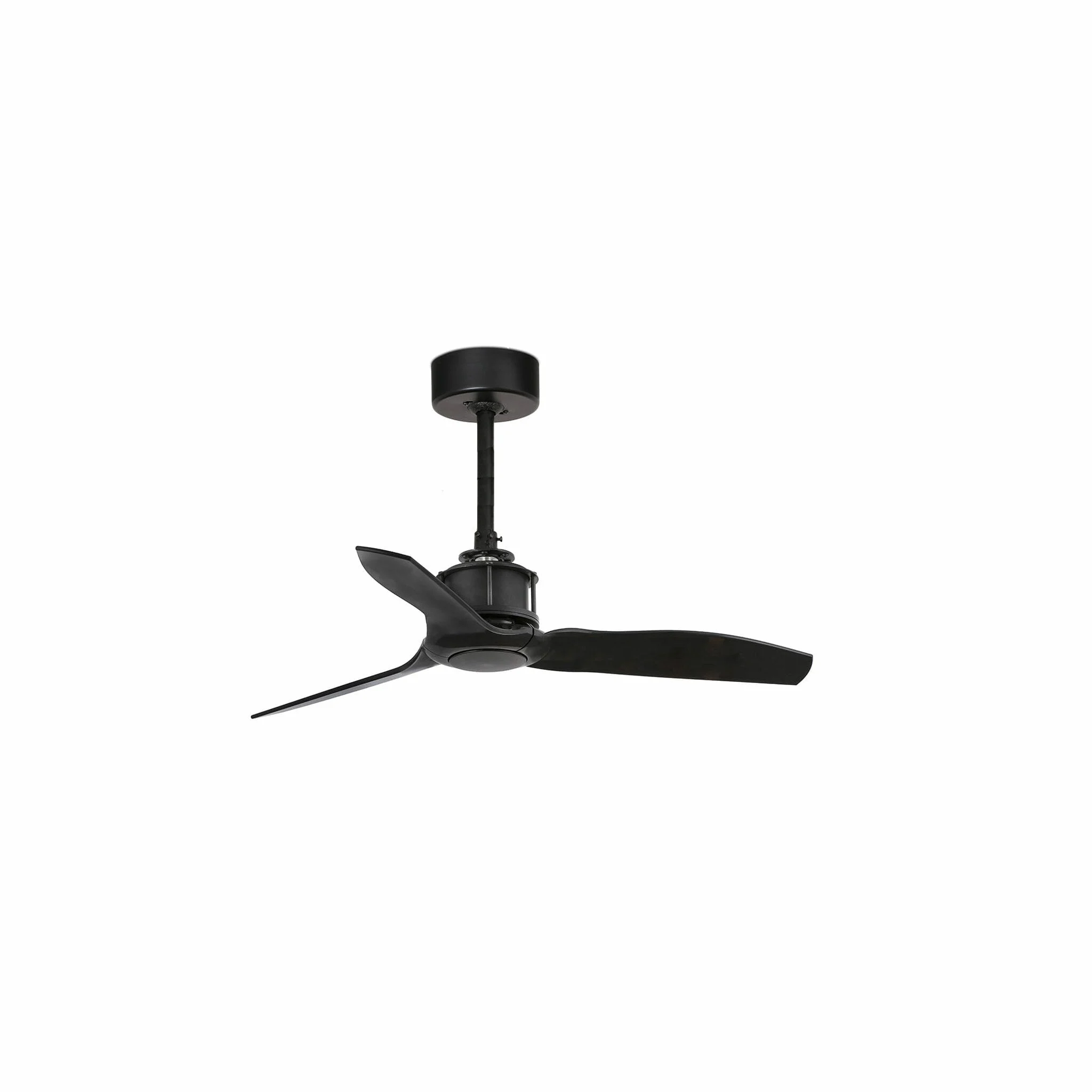 Ventilador de techo sin luz Faro Just motor DC negro mate Ø81cm 3 palas 33424
