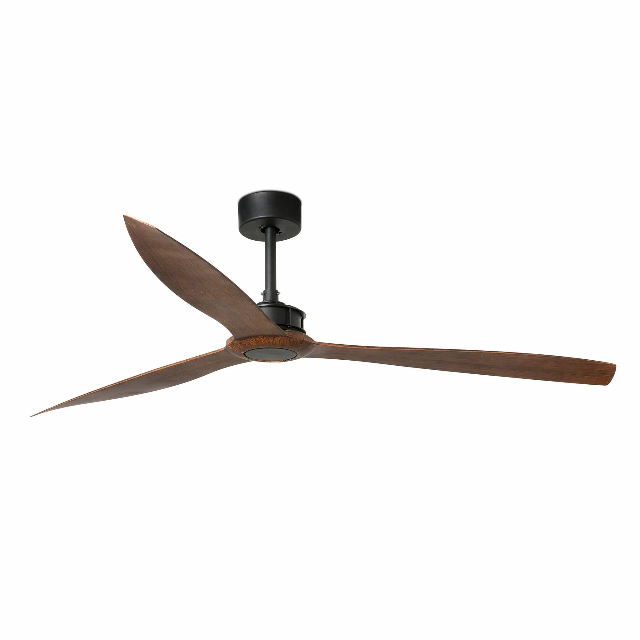 Ventilador de techo sin luz Faro Just motor DC palas de madera nogal Ø178cm 3 palas 33430