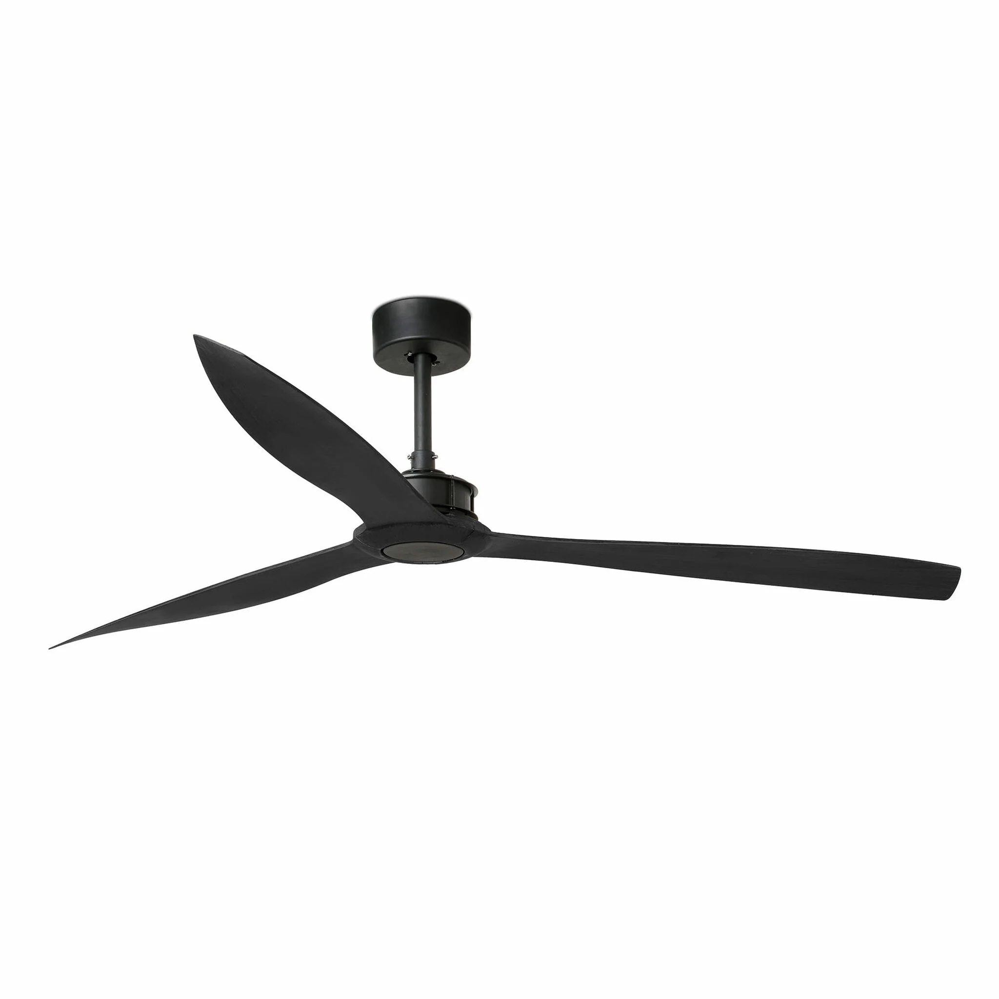 Ventilador de techo sin luz Faro Just motor DC negro mate Ø178cm 3 palas 33432