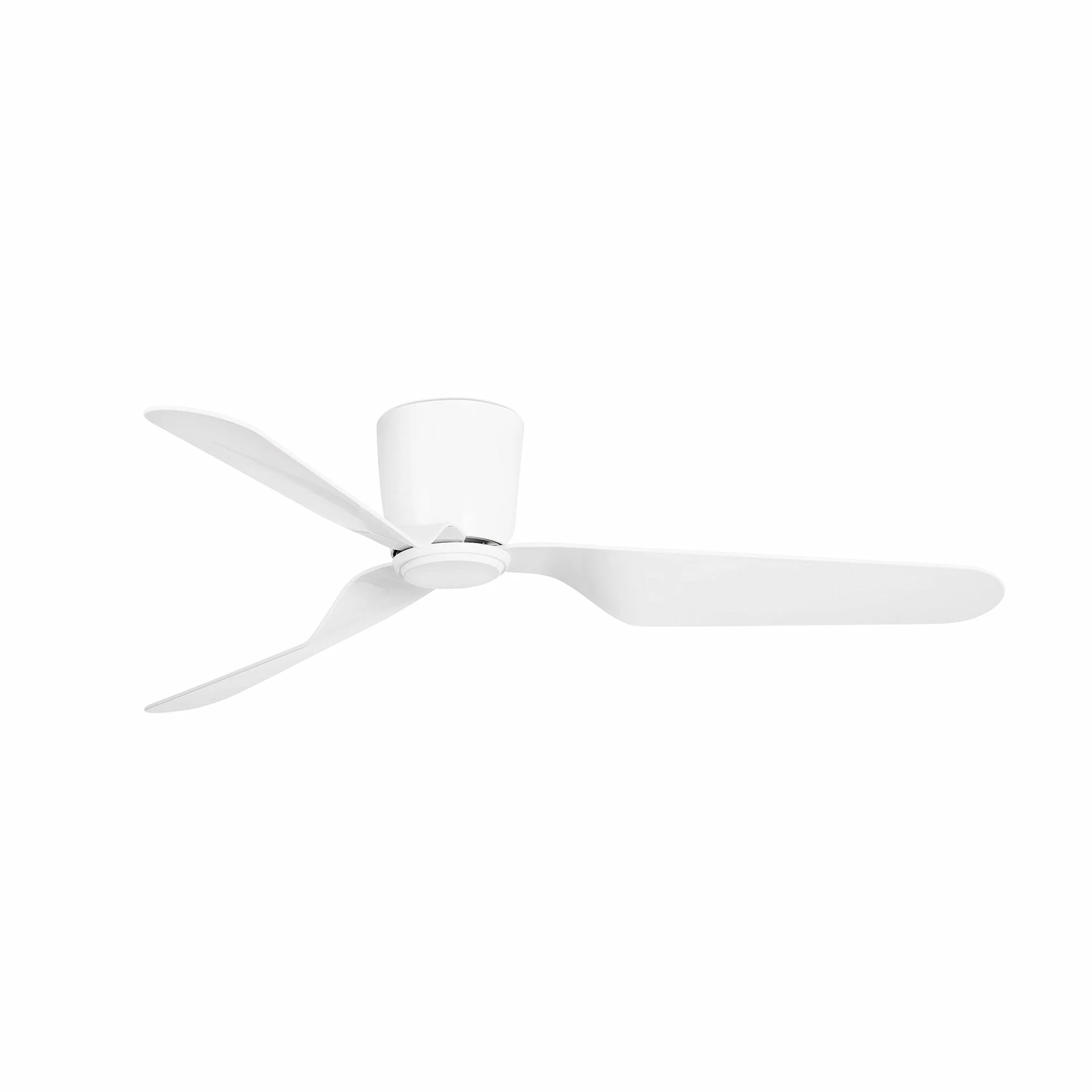 Ventilador de techo sin luz Faro Pemba motor DC blanco brillo Ø132cm 3 palas 33471N