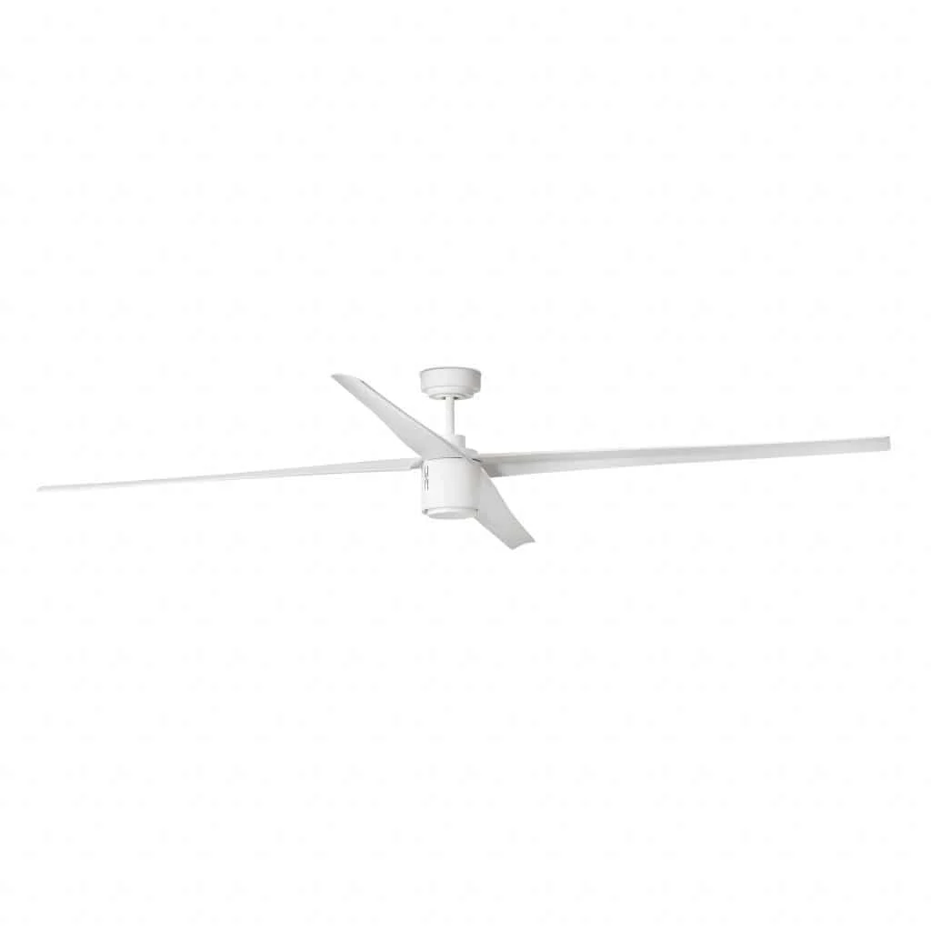 Ventilador de techo con luz Faro Attos motor DC LED blanco mate 3000K Ø213cm 4 palas 33494