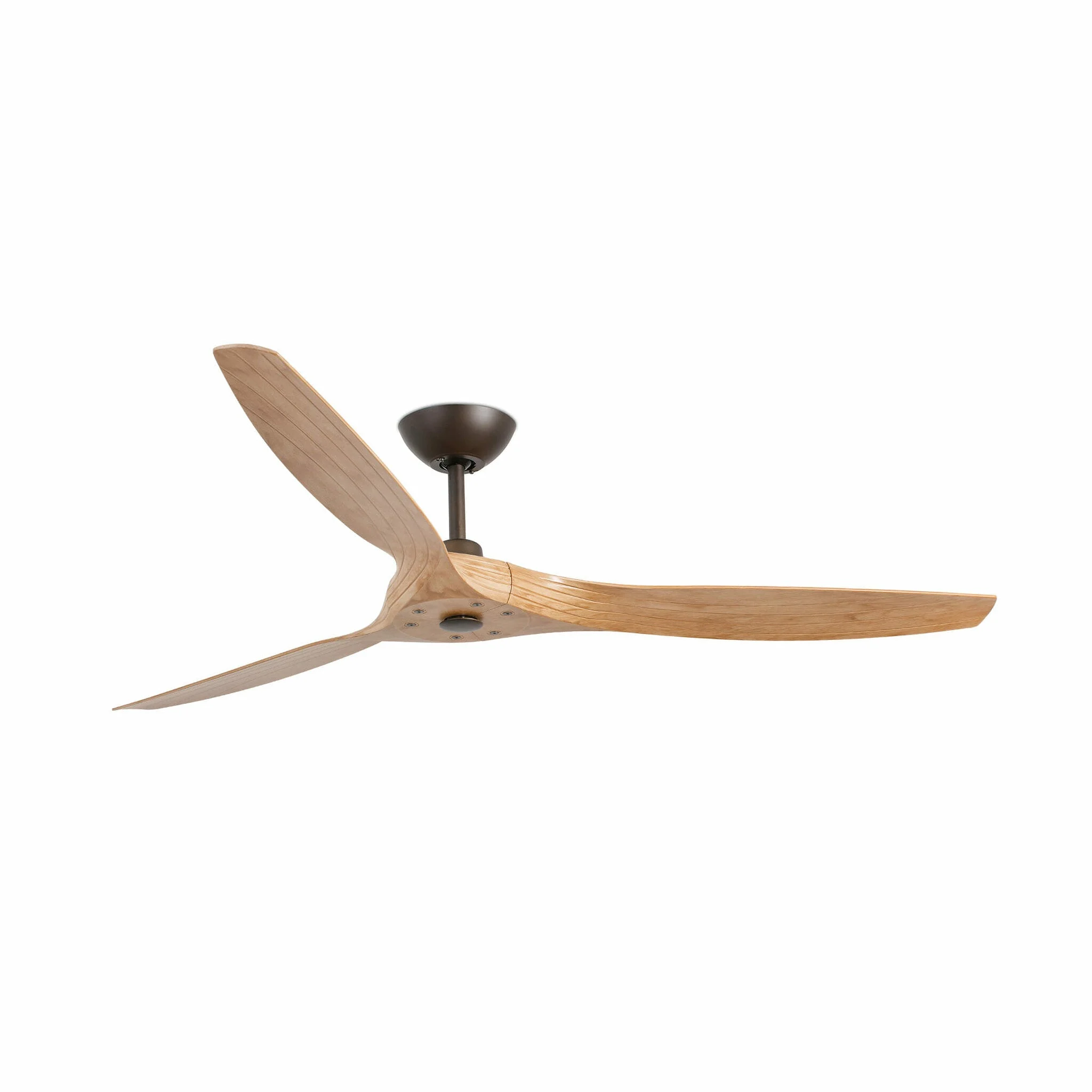 Ventilador de techo sin luz Faro Morea motor DC arce Ø152cm 3 palas 33519