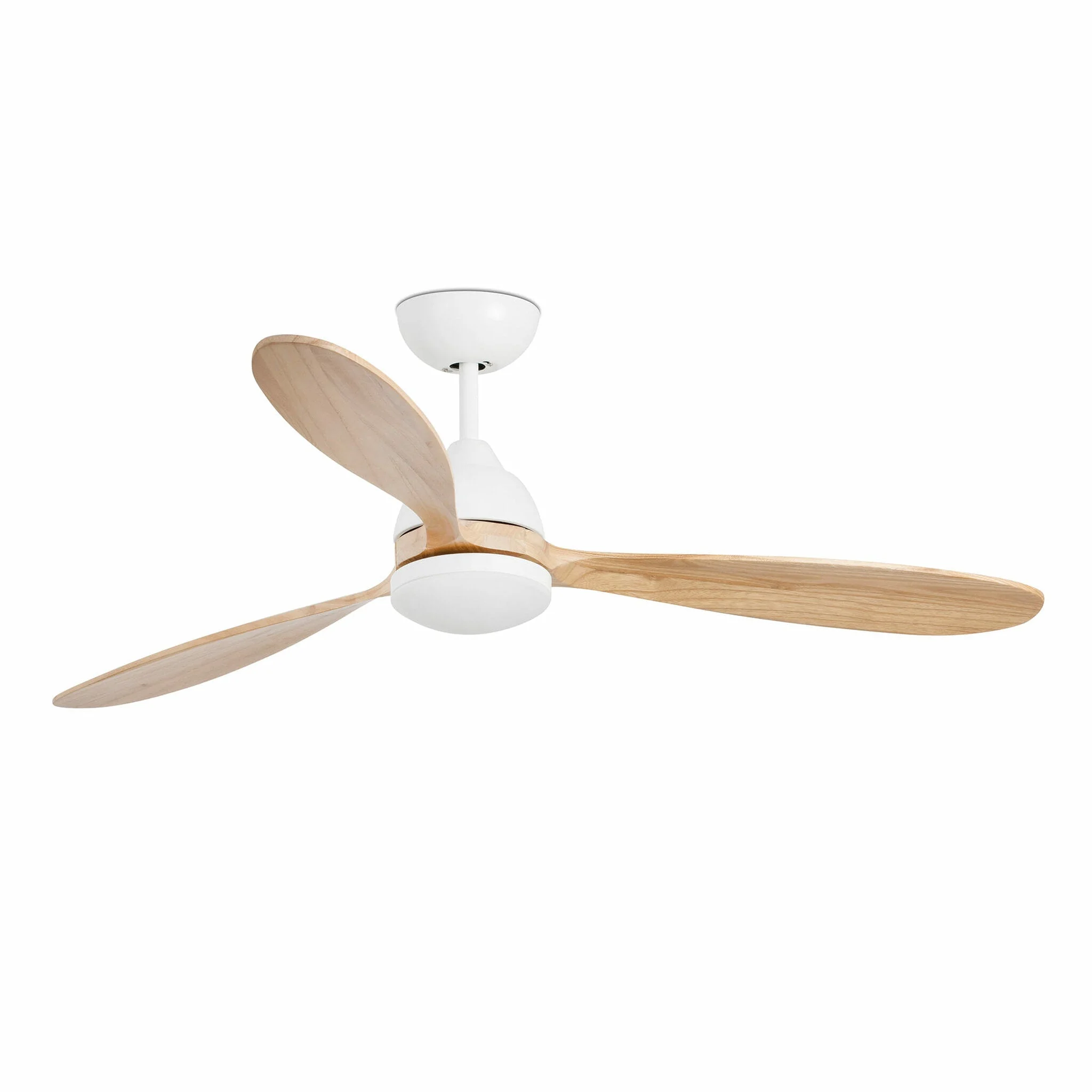 Ventilador de techo con luz Faro Poros motor DC palas de madera LED pino 2700K Ø132cm 3 33524