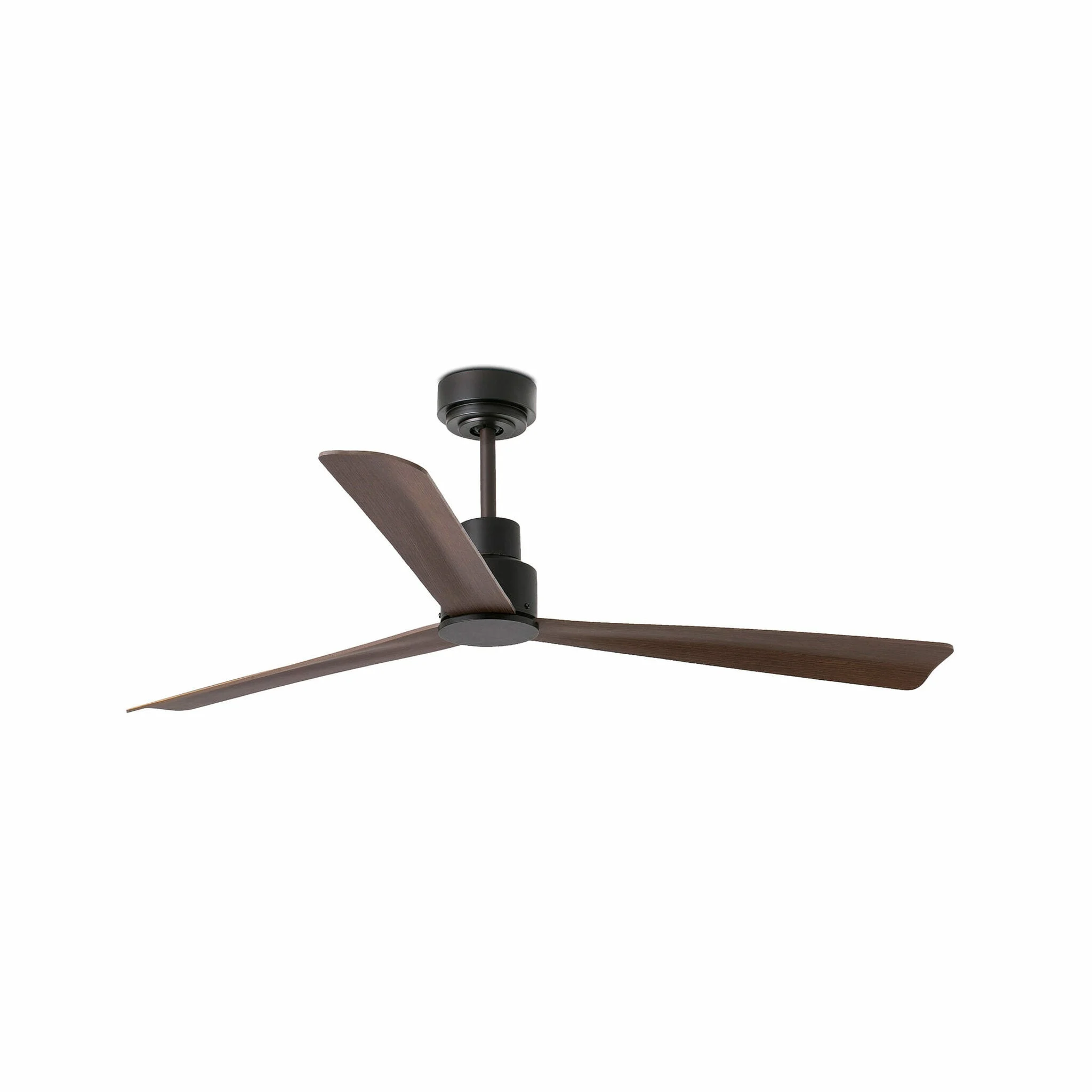Ventilador de techo sin luz Faro Nassau motor DC marrón oscuro Ø128cm 3 palas 33478