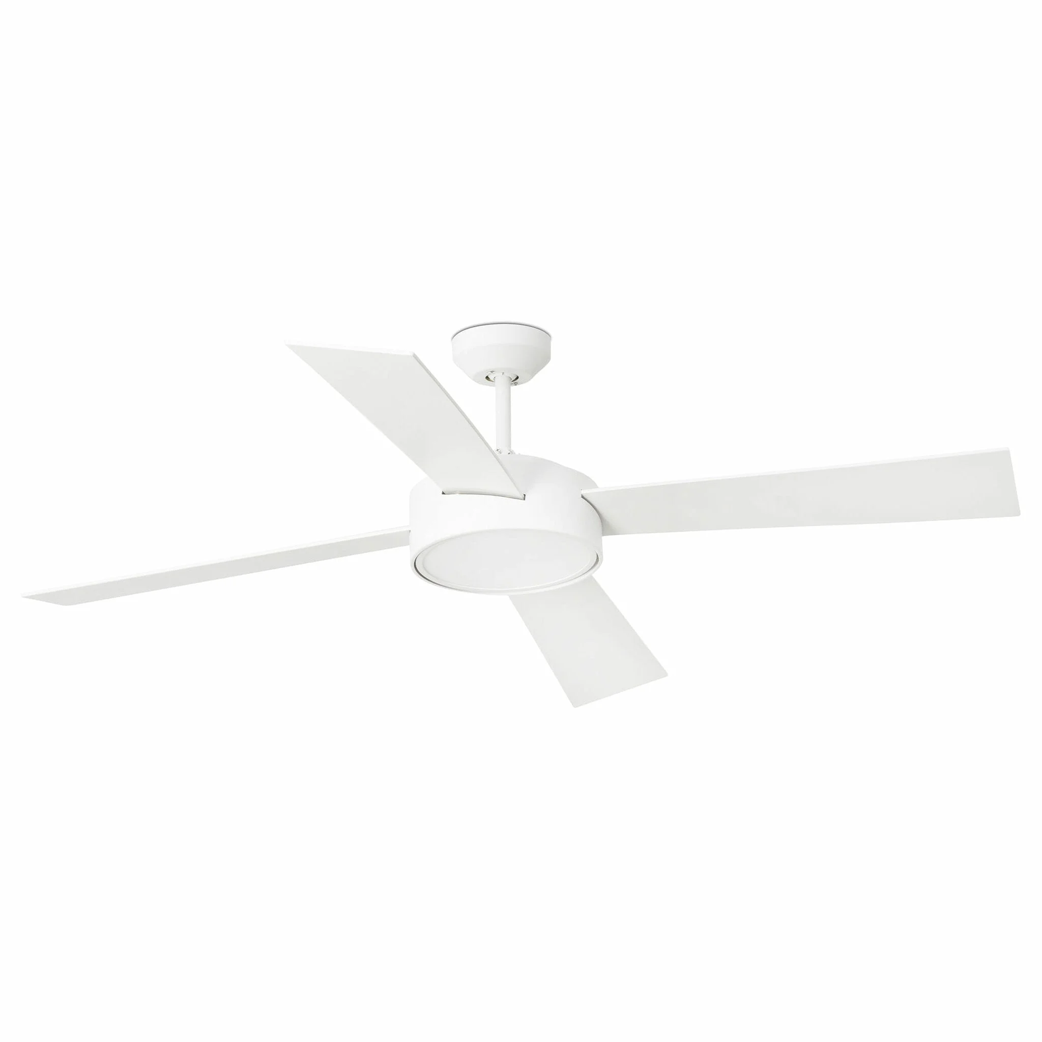 Ventilador de techo con luz Faro Hydra motor DC LED blanco mate 3000K Ø133cm 4 palas 33726
