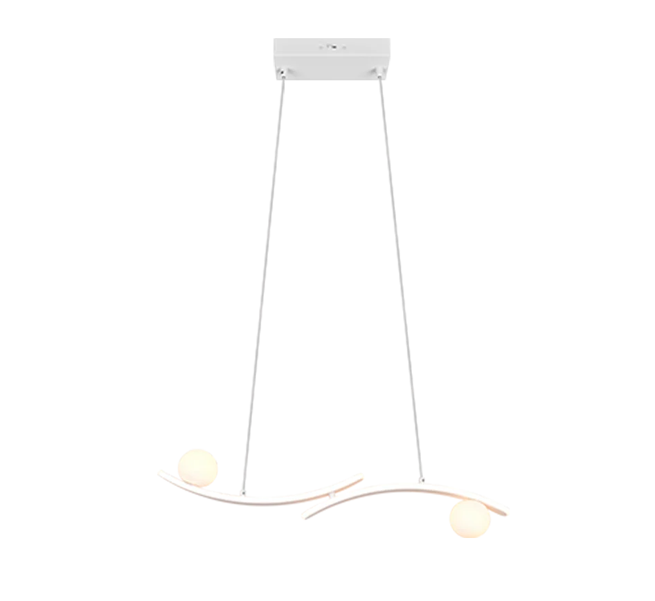 Lámpara de techo colgante Trio Napoli LED blanco mate 150cm 337910231