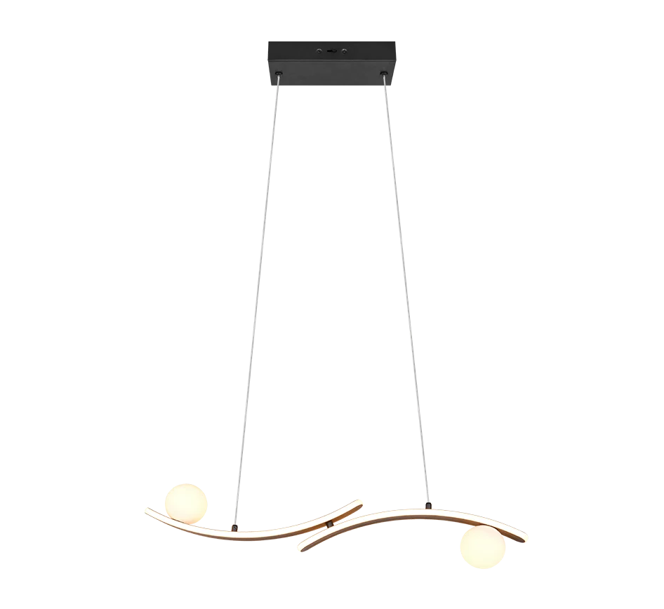 Lámpara de techo colgante Trio Napoli LED negro mate 150cm 337910232