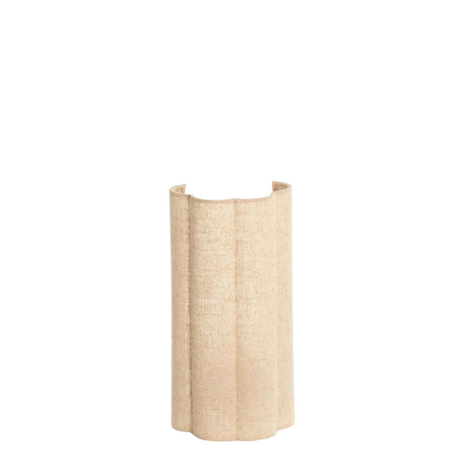 Pantalla de tela beige con ondas Light & Living Fringe