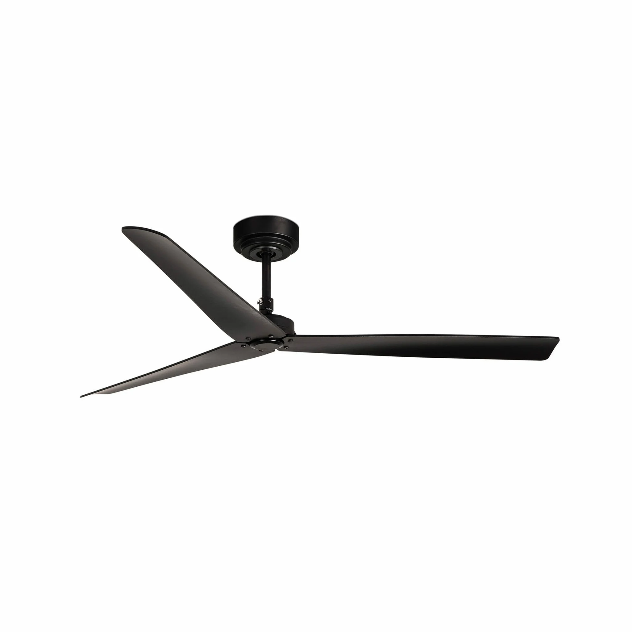 Ventilador de techo sin luz Faro Milos motor DC negro mate Ø132cm 3 palas 34100