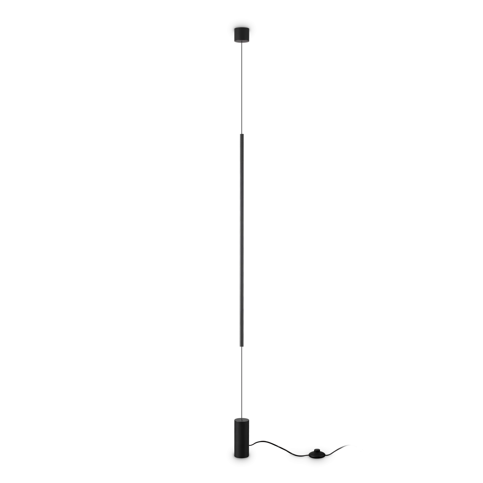 Lámpara de pie Ideal Lux Essence negro cristal LED 16,5W 2700K regulable 7m
