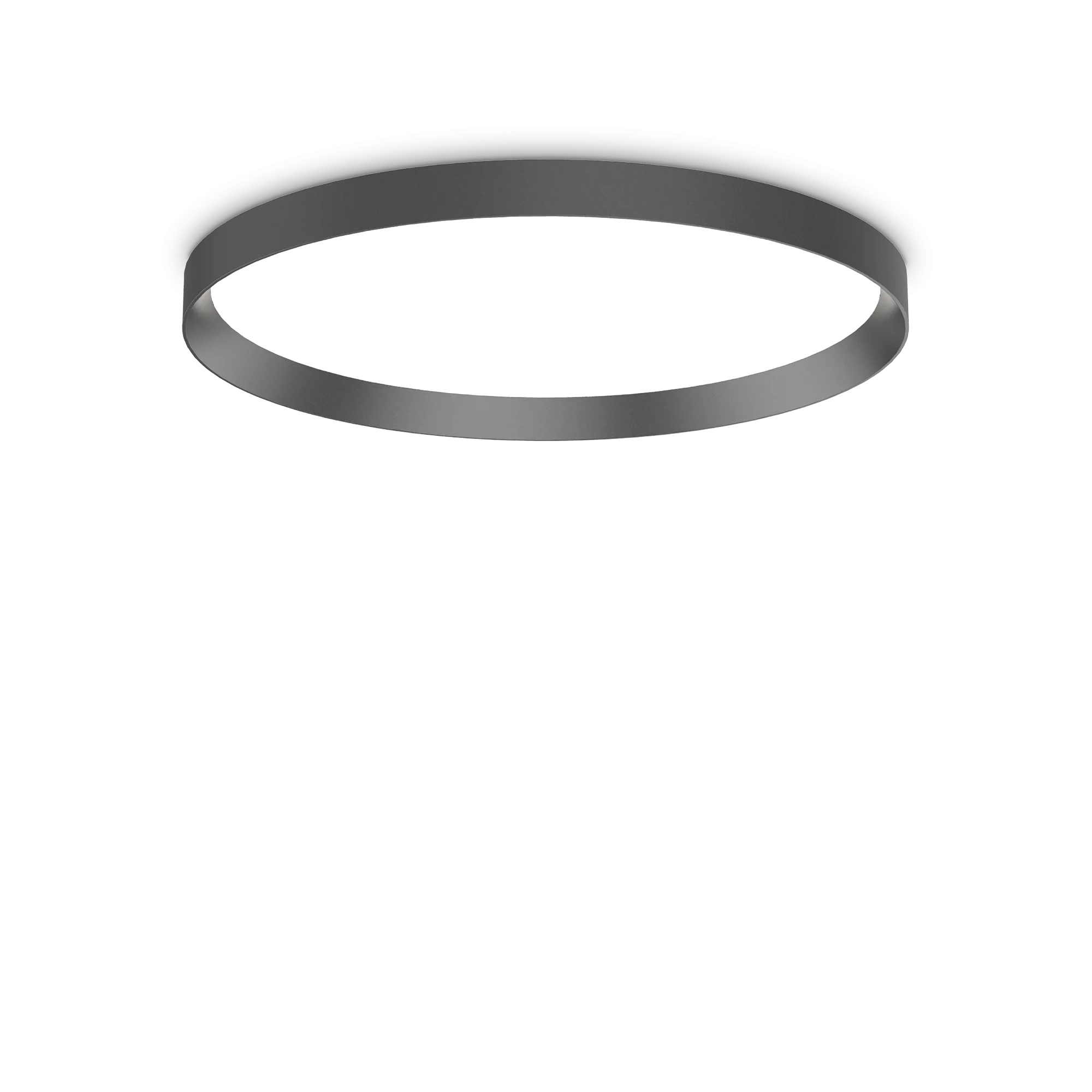 Plafón de techo Ideal Lux Fly negro LED 53W Ø60cm 2700K
