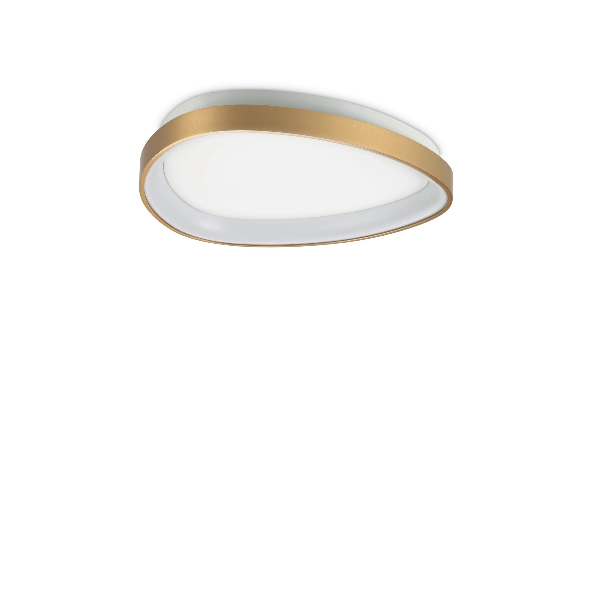 Plafón de techo Ideal Lux Gemini latón LED 24W 2700K Ø42,5cm