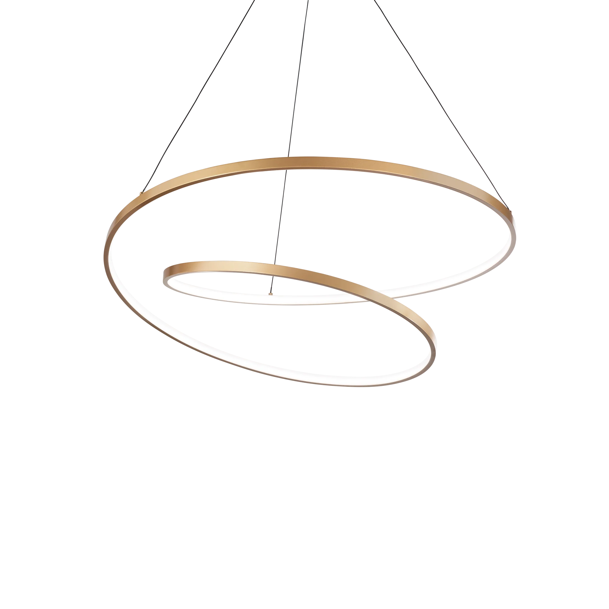 Lámpara colgante Ideal Lux Oz latón LED 52W 4000K Ø80cm