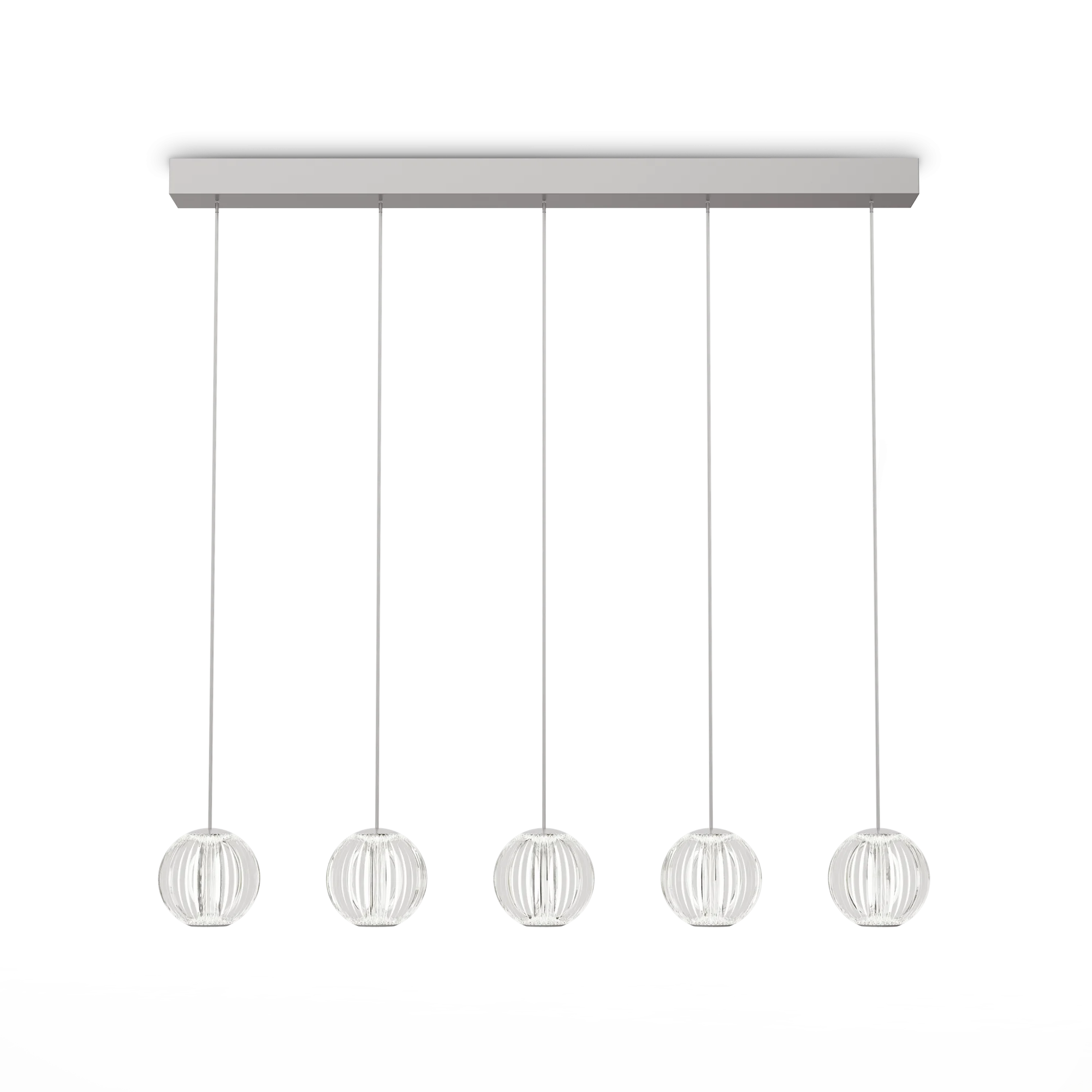 Lámpara colgante Ideal Lux Diamond transparente LED 3 luces 23W 84cm
