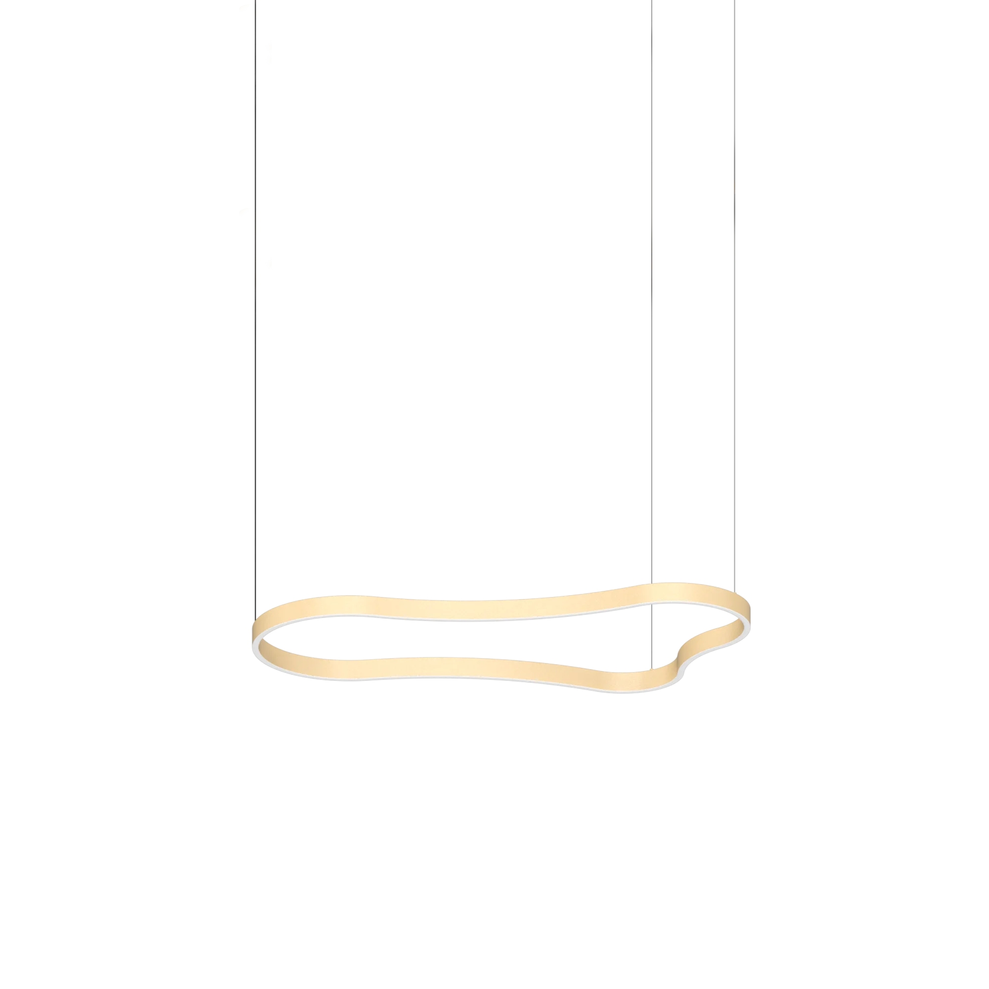 Lámpara colgante Ideal Lux Waves dorado LED 45W 125,4cm