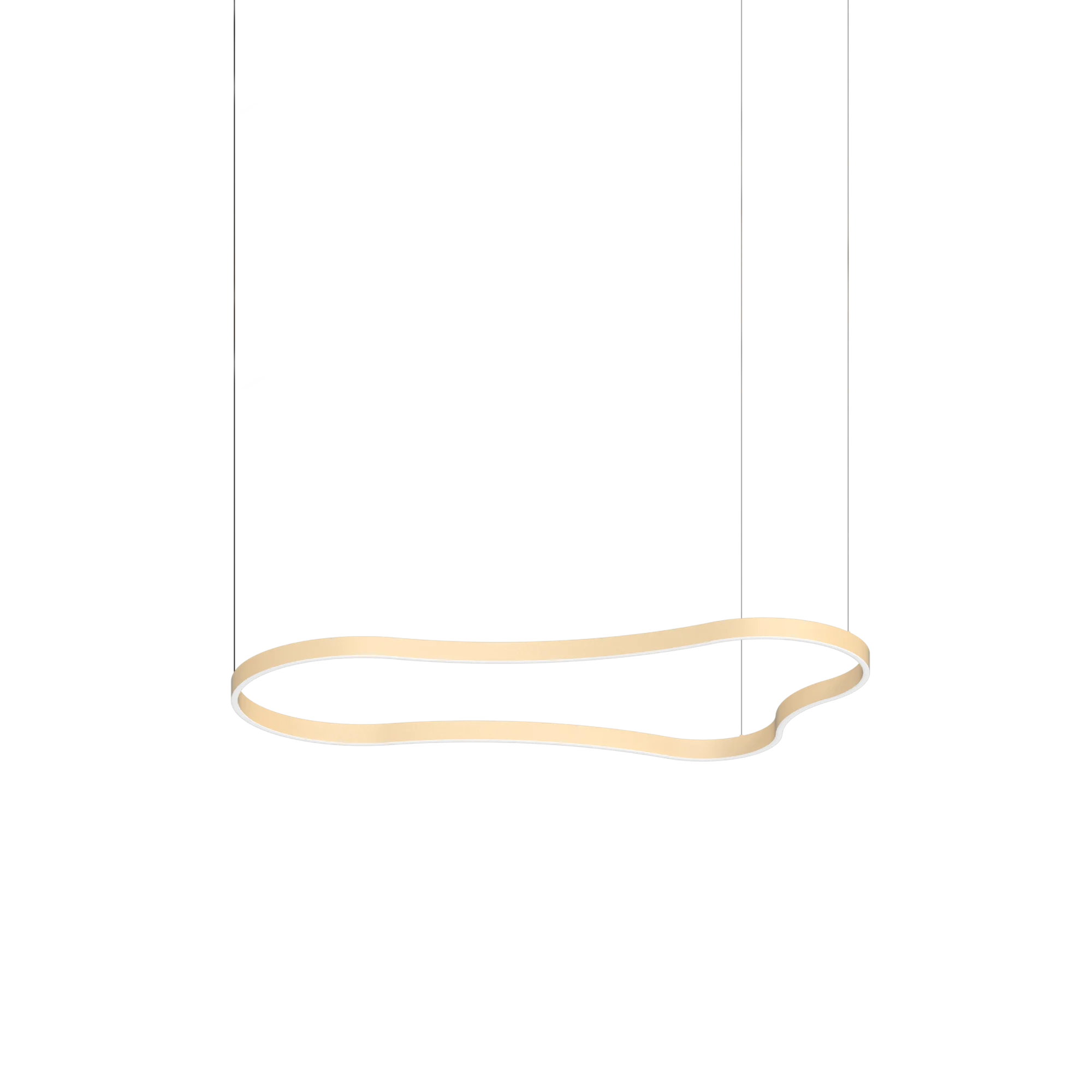 Lámpara colgante Ideal Lux Waves dorado LED 54W 155,6cm