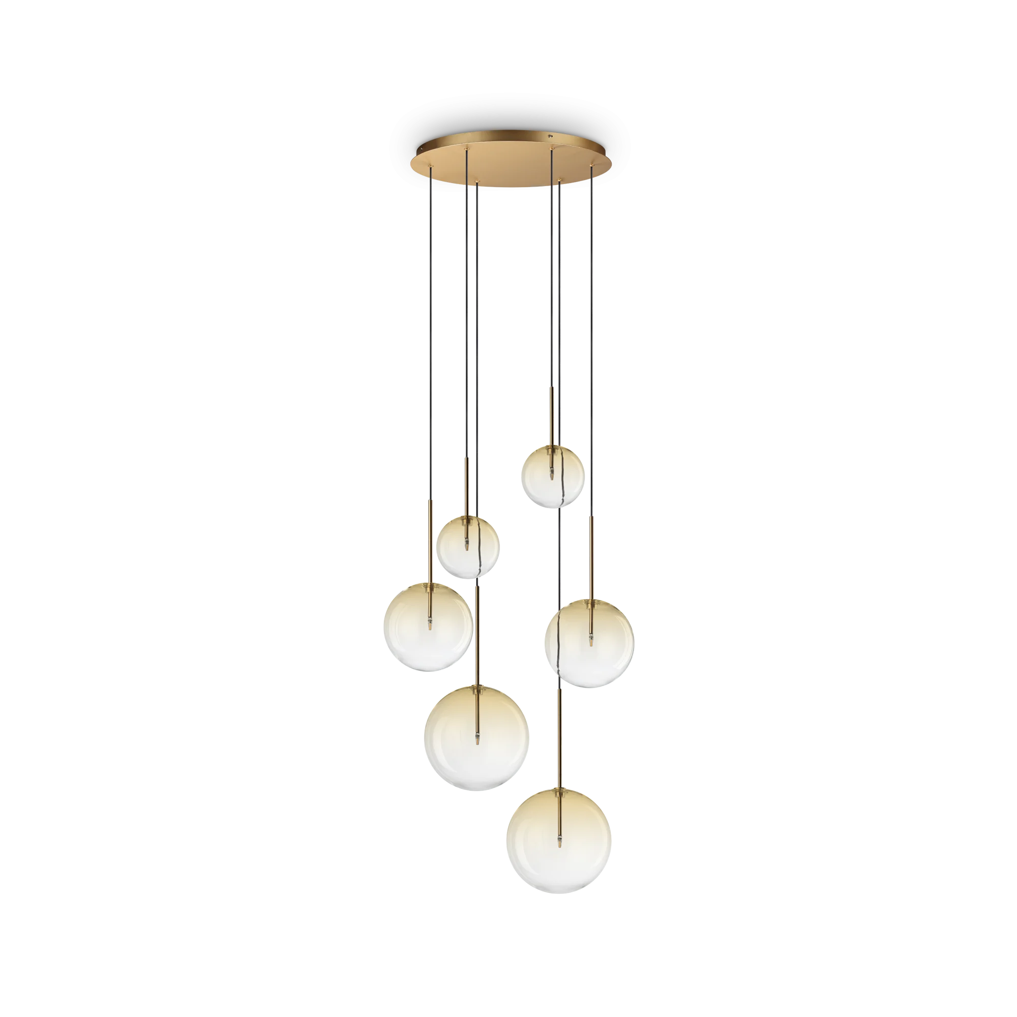 Lámpara colgante Ideal Lux Equinoxe cristal 6 luces 12W Ø65cm
