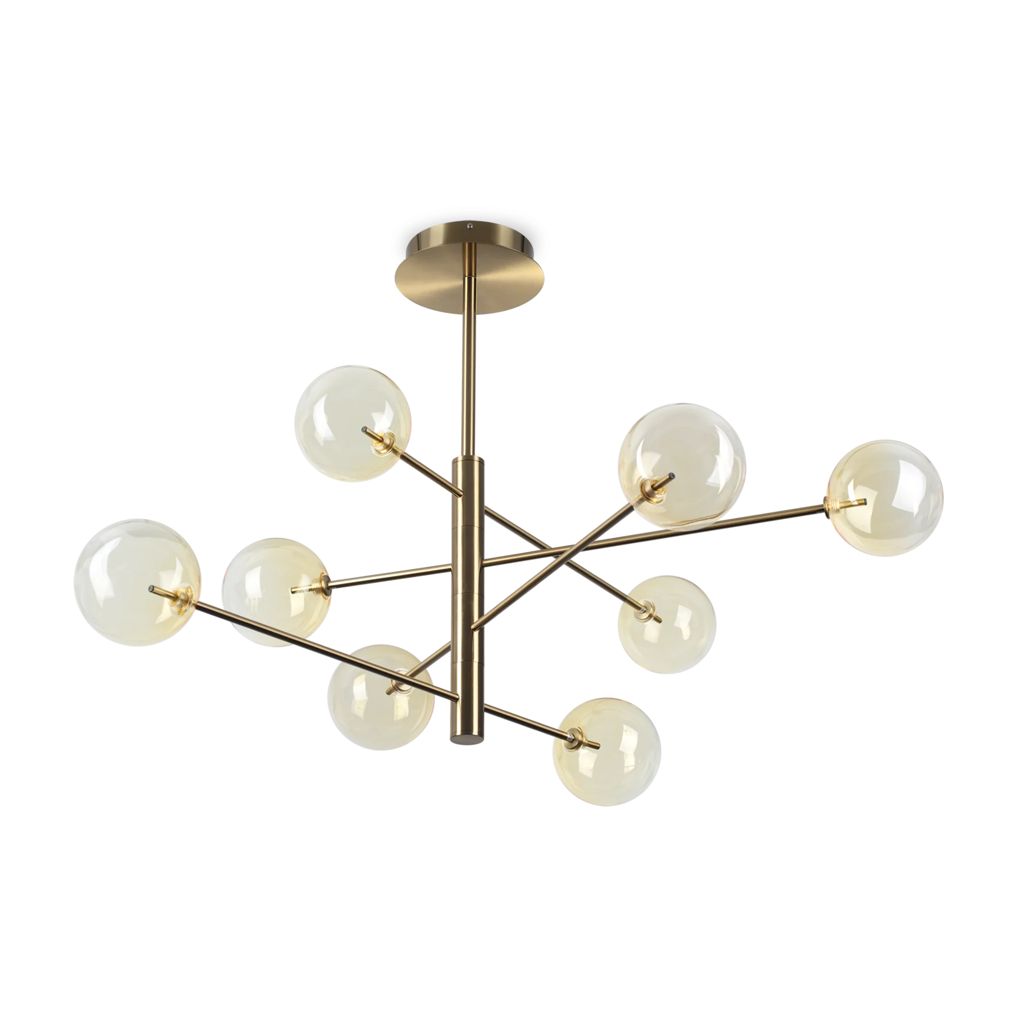 Lámpara colgante Ideal Lux Equinoxe cristal 8 luces 16W Ø128cm