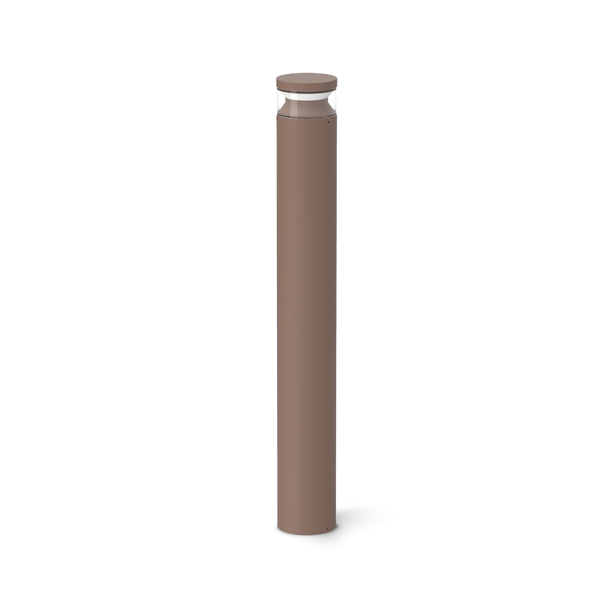 Baliza de exterior Ideal Lux Boeing marrón café cristal LED 14W IP65 100cm