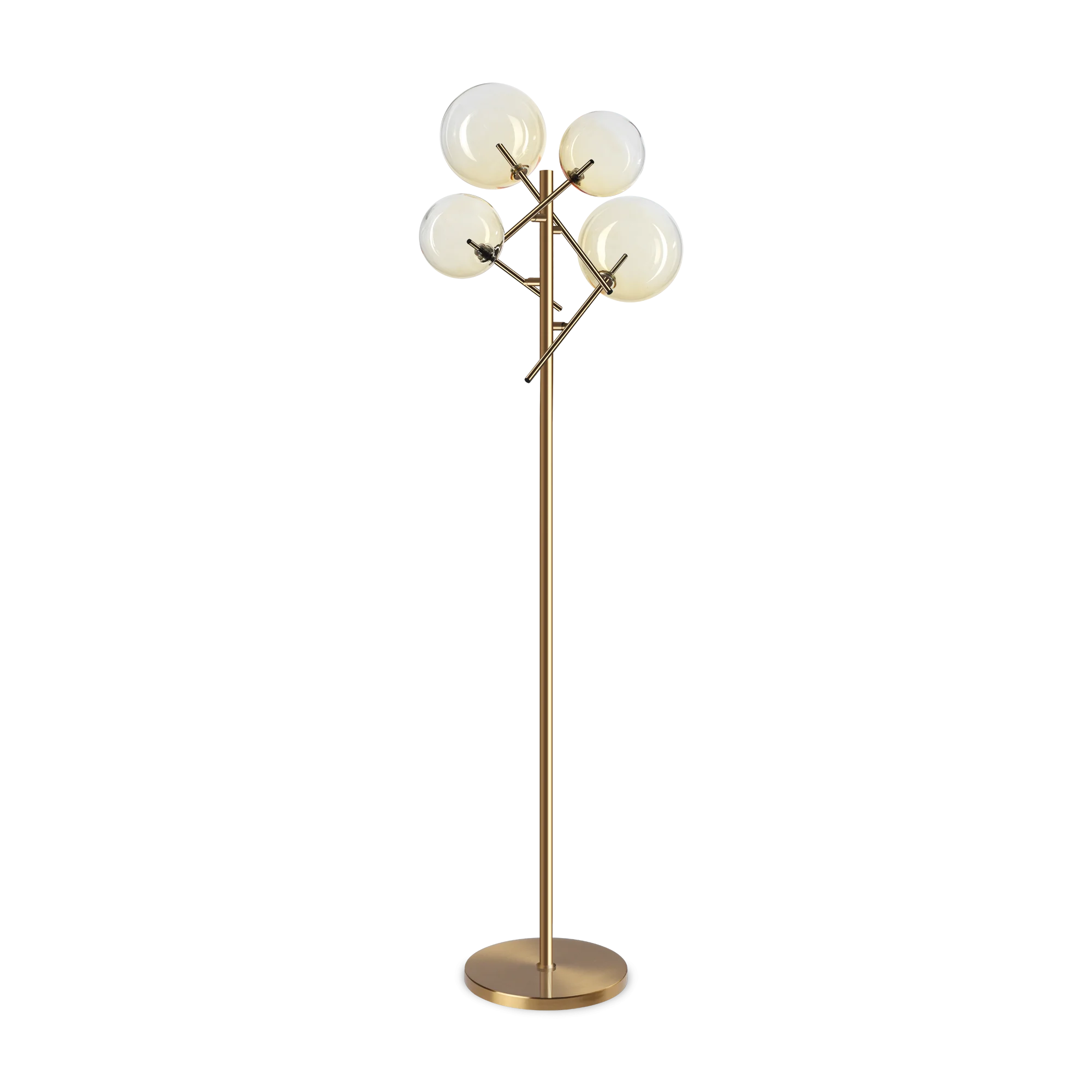 Lámpara de pie Ideal Lux Equinoxe cristal 4 luces 8W 166cm