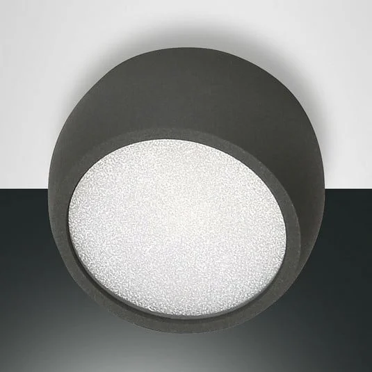 Downlight LED Vasto, antracita, Ø 8 cm, 120°, aluminio