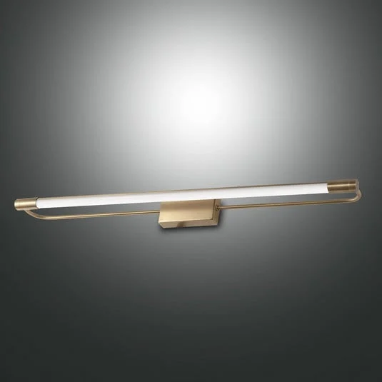 Aplique LED Rapallo, latón, IP44, 80 cm