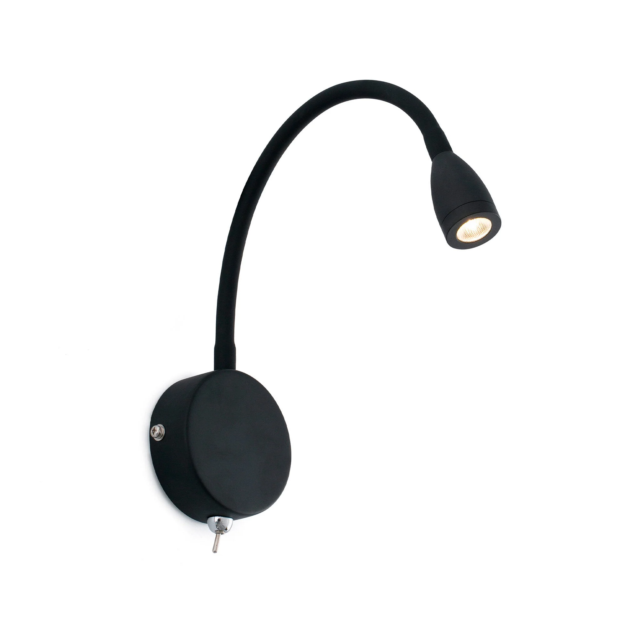 Lámpara de pared aplique Faro Loke con lector LED negro mate 3000K 41020