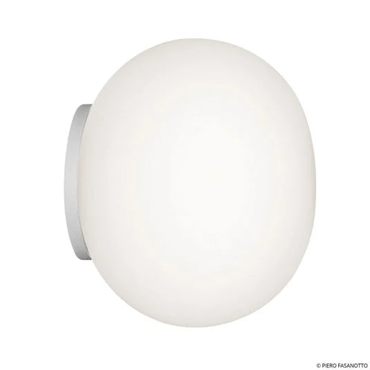 Mini lámpara de espejo Glo-Ball, blanco/ópalo - FLOS