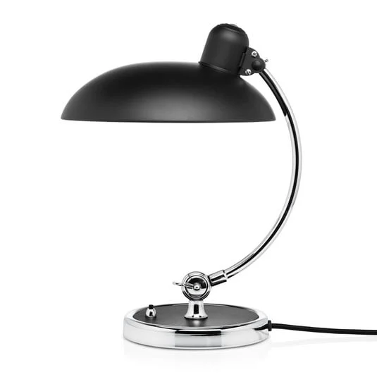 Lámpara de mesa Kaiser Idell Luxus, negro/cromo - Fritz Hansen