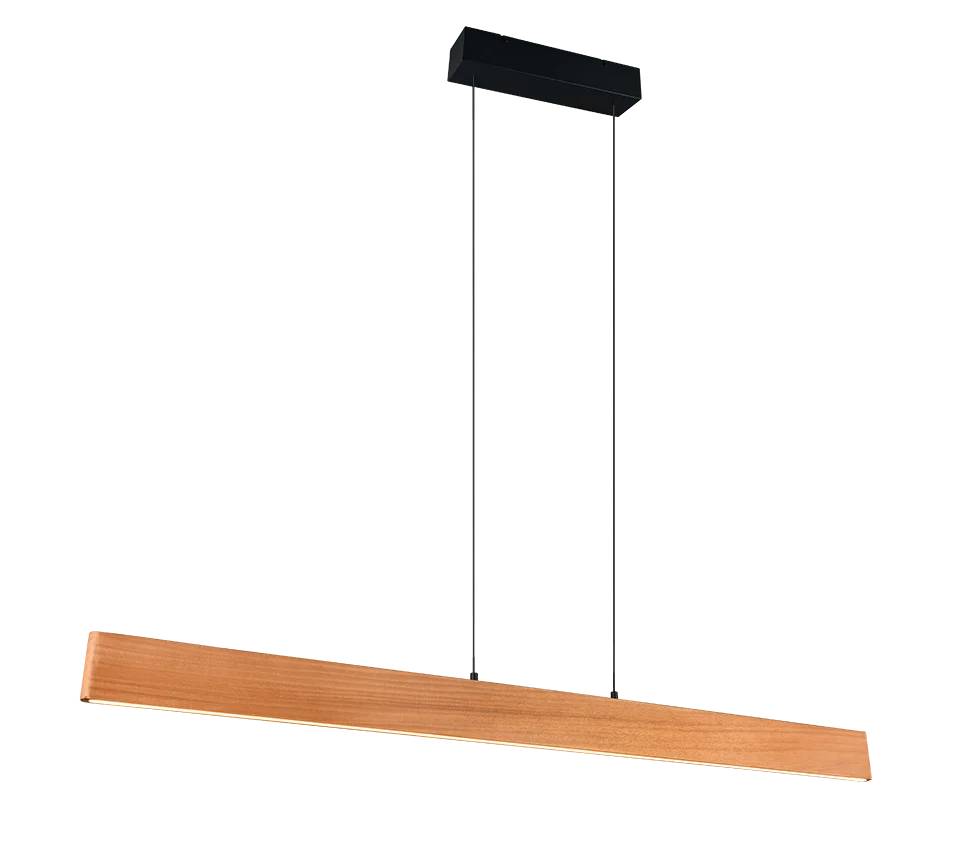 Lámpara colgante Edgewood Trio madera natural 35W LED 2700K 359719130