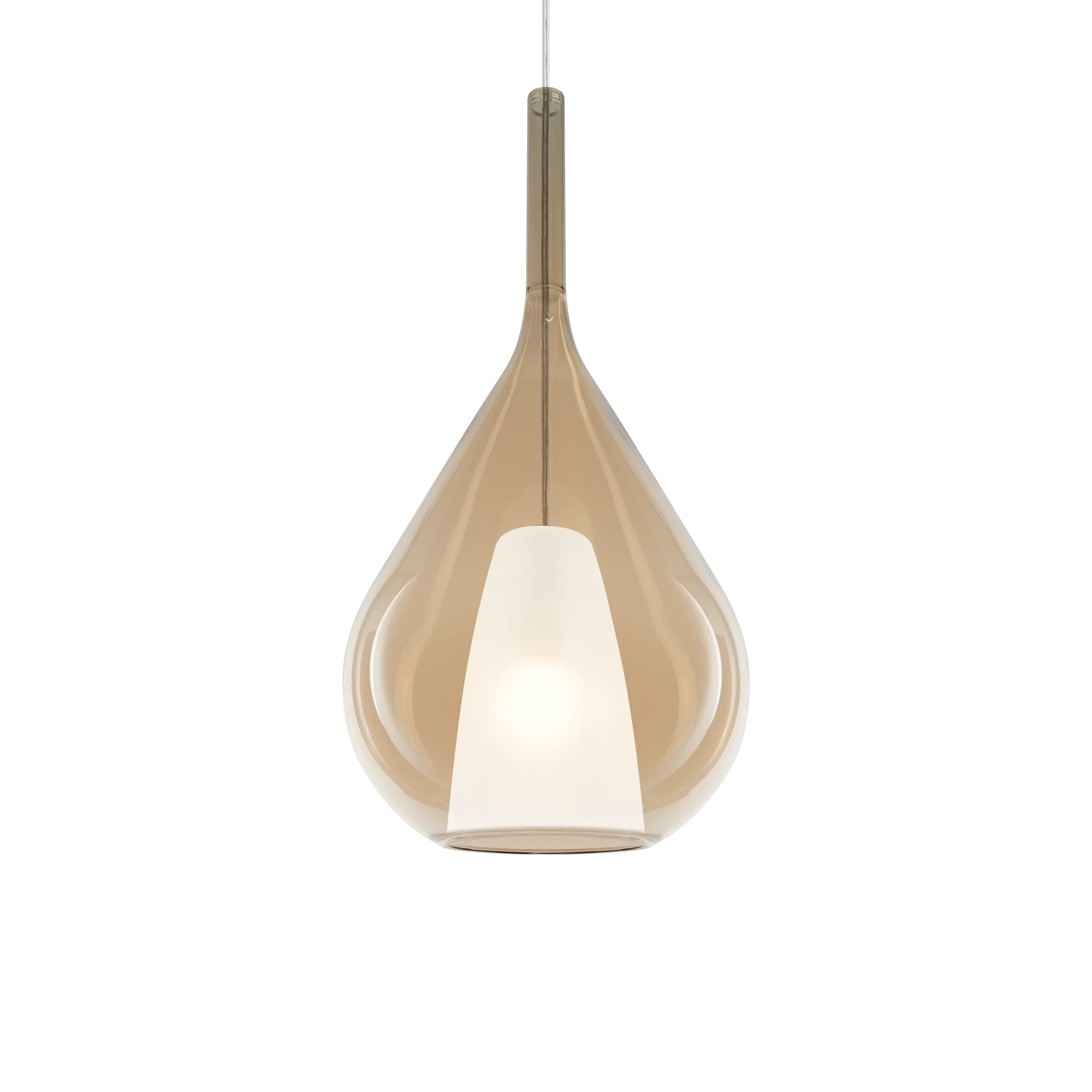 Lámpara colgante Ideal Lux Kalique ámbar 42W Ø28cm